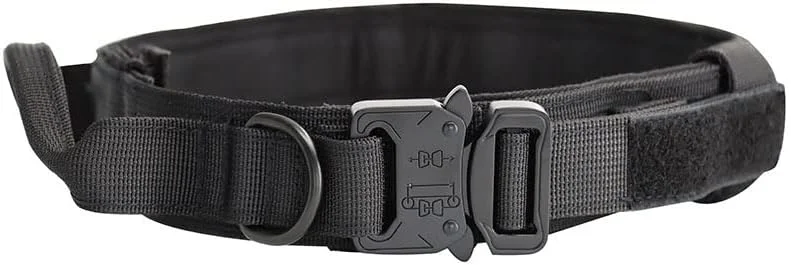 قلاده سگ تاکتیکی نایلونی بازتابنده BUYTER، قابل تنظیم و بادوام برای سگ های بزرگ ژرمن شپرد، مناسب برای تمرین، پیاده روی و کار در فضای باز به همراه بند قلاده سگ تاکتیکی نایلونی بازتابنده BUYTER، قابل تنظیم و بادوام برای سگ های بزرگ ژرمن شپرد، مناسب برای تمرین، پیاده روی و کار در فضای باز به همراه بند