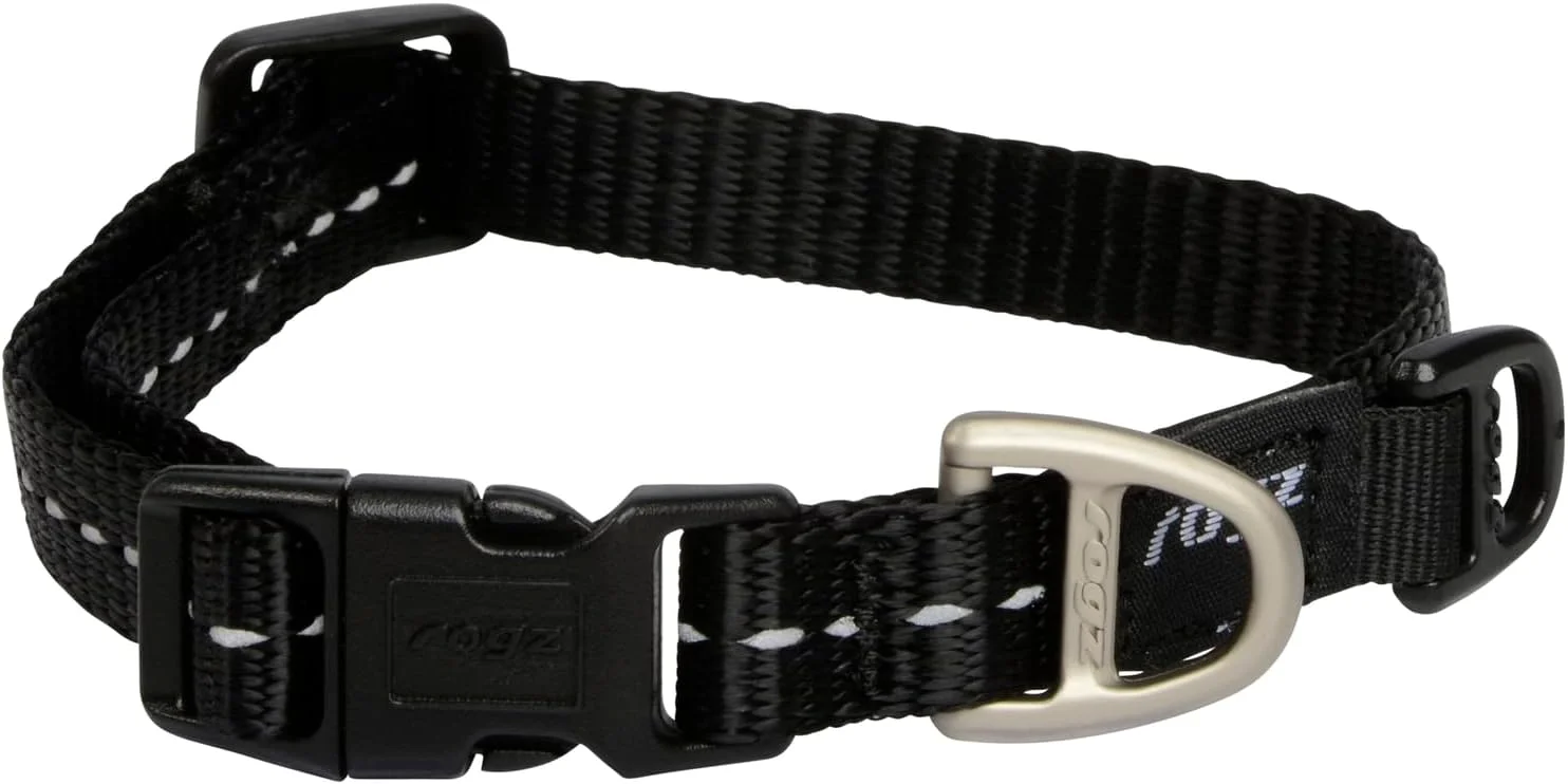 قلاده سگ با دوخت بازتابنده Rogz مدل Utility سایز M - فیروزه ای