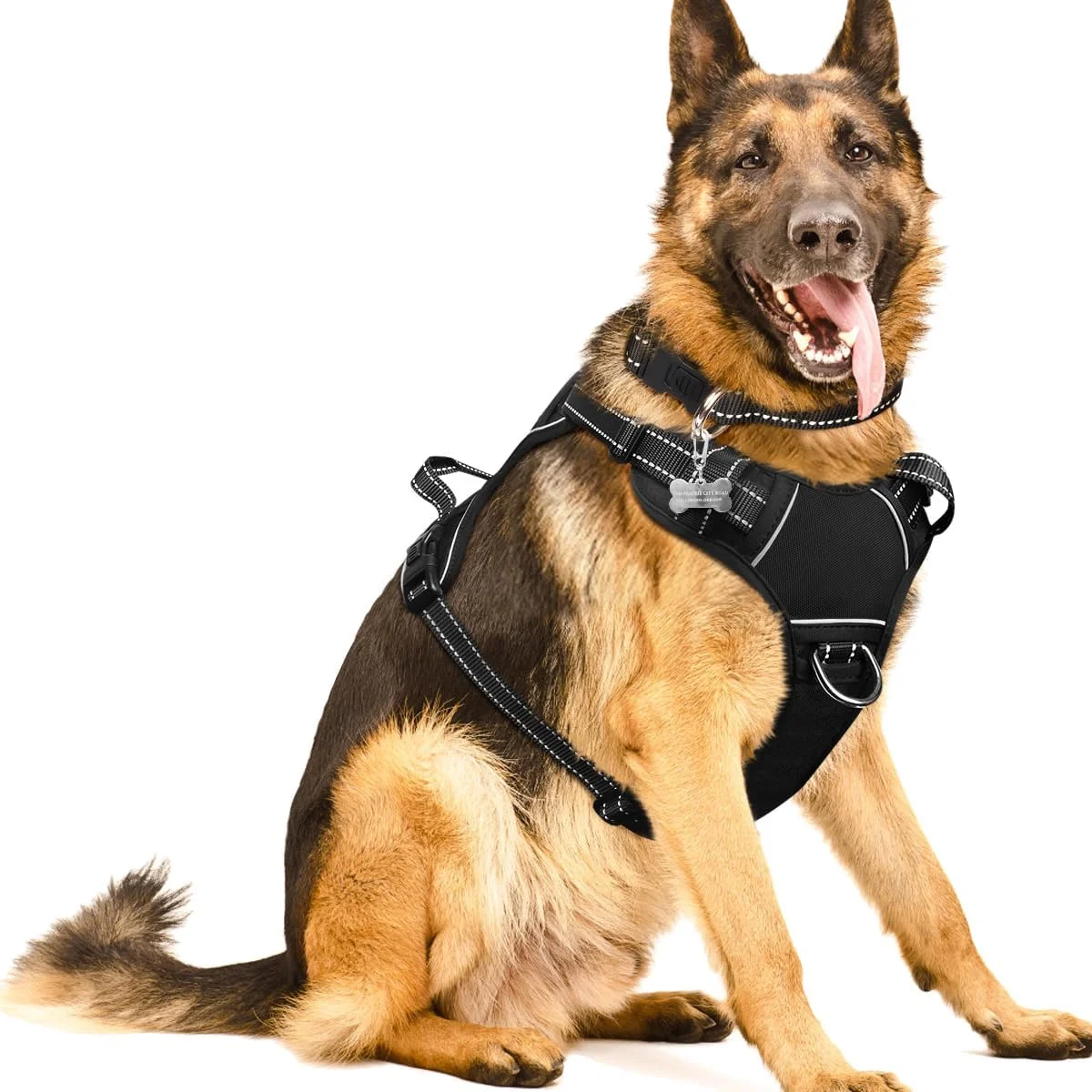 هارنس سگ بدون کشیدن WINSEE، هارنس حیوانات خانگی با قلاده سگ، جلیقه آکسفورد بازتابنده قابل تنظیم برای فضای باز، گیره های قلاده جلو/عقب برای سگ های کوچک، متوسط، بزرگ و خیلی بزرگ، دسته کنترل آسان برای پیاده روی هارنس سگ بدون کشیدن WINSEE، هارنس حیوانات خانگی با قلاده سگ، جلیقه آکسفورد بازتابنده قابل تنظیم برای فضای باز، گیره های قلاده جلو/عقب برای سگ های کوچک، متوسط، بزرگ و خیلی بزرگ، دسته کنترل آسان برای پیاده روی