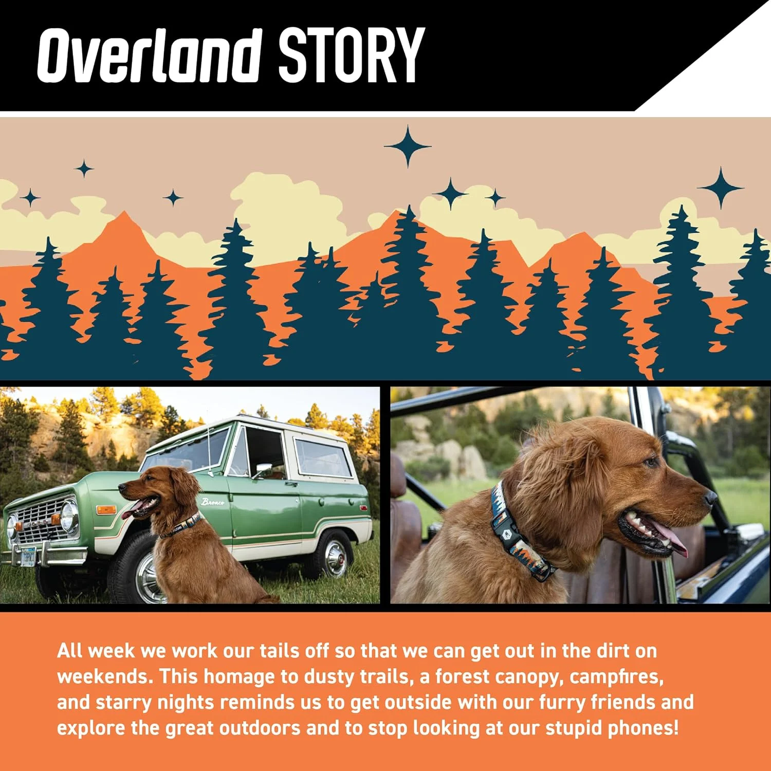 قلاده سگ قابل تنظیم و بادوام Wolfgang با سگک نایلونی بازشو سریع، طرح Overland، سایز کوچک قلاده سگ قابل تنظیم و بادوام Wolfgang با سگک نایلونی بازشو سریع، طرح Overland، سایز کوچک