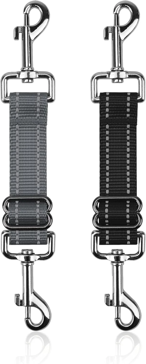 گیره های قلاده ایمنی سگ YUEPET، بسته 2 عددی، گیره های پشتیبان قلاده شاخک دار قابل تنظیم، گیره پشتیبان دو طرفه بازتابنده، اتصال دهنده بند قلاده برای مهار سگ به گیره ایمنی قلاده گیره های قلاده ایمنی سگ YUEPET، بسته 2 عددی، گیره های پشتیبان قلاده شاخک دار قابل تنظیم، گیره پشتیبان دو طرفه بازتابنده، اتصال دهنده بند قلاده برای مهار سگ به گیره ایمنی قلاده