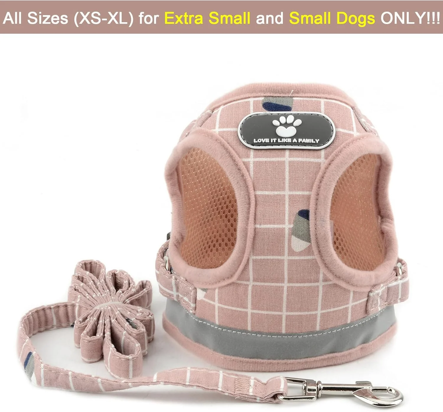 ست قلاده و بند سگ کوچک بدون کشش Zunea، جلیقه قابل تنظیم بازتابنده Chihuahua، جلیقه سگ با پد مشبک، ژاکت توله سگ برای پیاده روی، مناسب برای سگ ها و گربه های خانگی دختر و پسر، صورتی M ست قلاده و بند سگ کوچک بدون کشش Zunea، جلیقه قابل تنظیم بازتابنده Chihuahua، جلیقه سگ با پد مشبک، ژاکت توله سگ برای پیاده روی، مناسب برای سگ ها و گربه های خانگی دختر و پسر، صورتی M