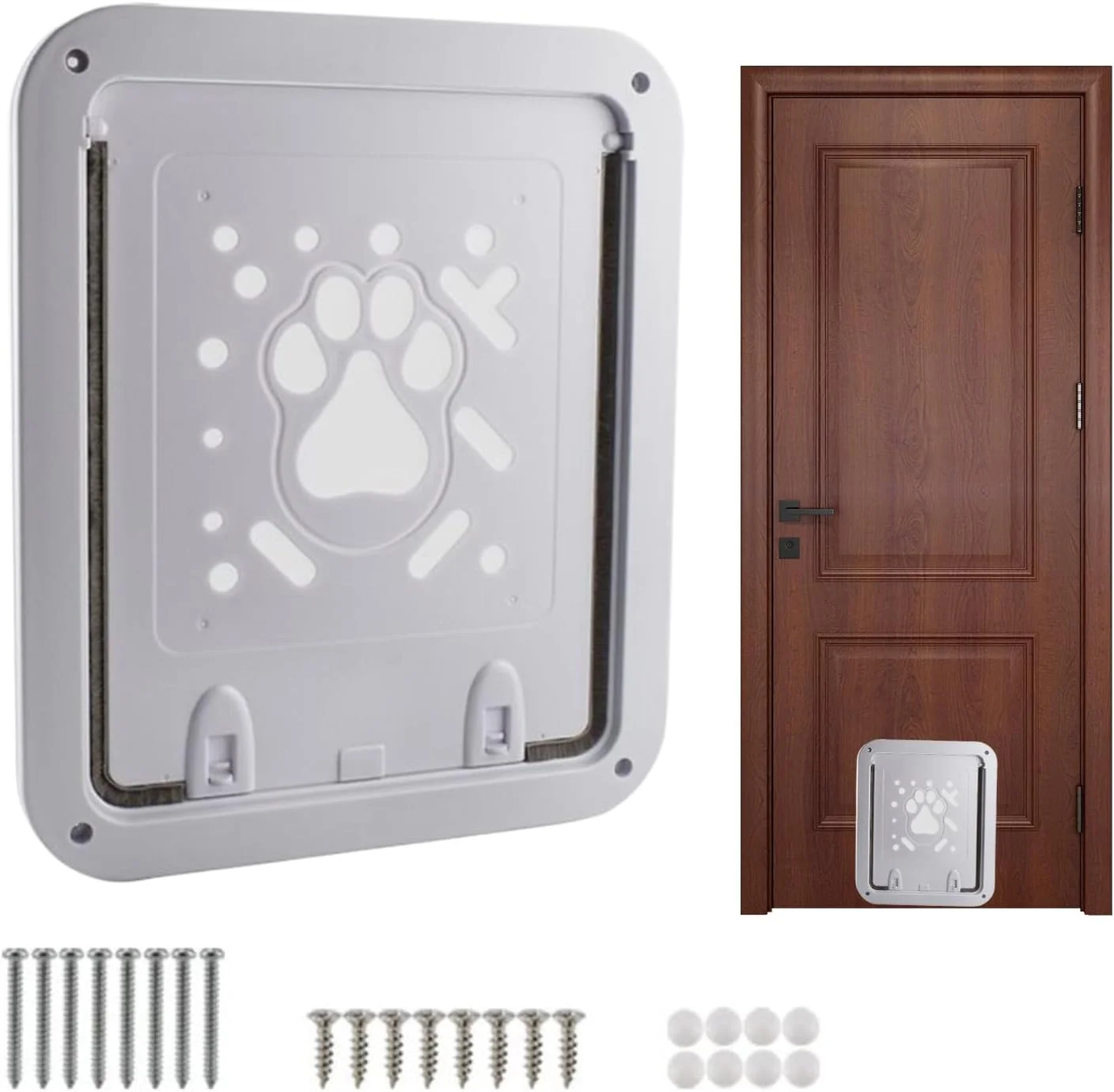 درب گربه داخل خانه، درب اتوماتیک سگ | درب حیوانات خانگی چند منظوره تزئینی برای خانه، فضای باز، بالکن، راهرو، دیوار، آپارتمان