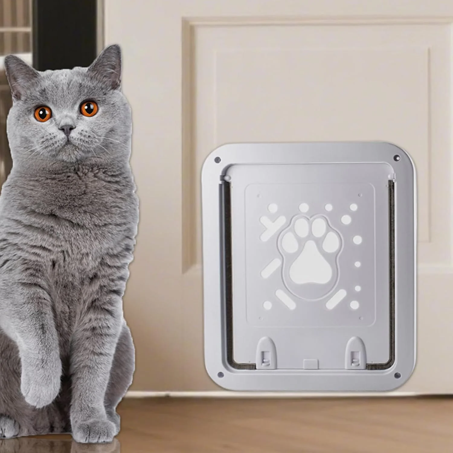 درب گربه داخل خانه، درب اتوماتیک سگ | درب حیوانات خانگی چند منظوره تزئینی برای خانه، فضای باز، بالکن، راهرو، دیوار، آپارتمان
