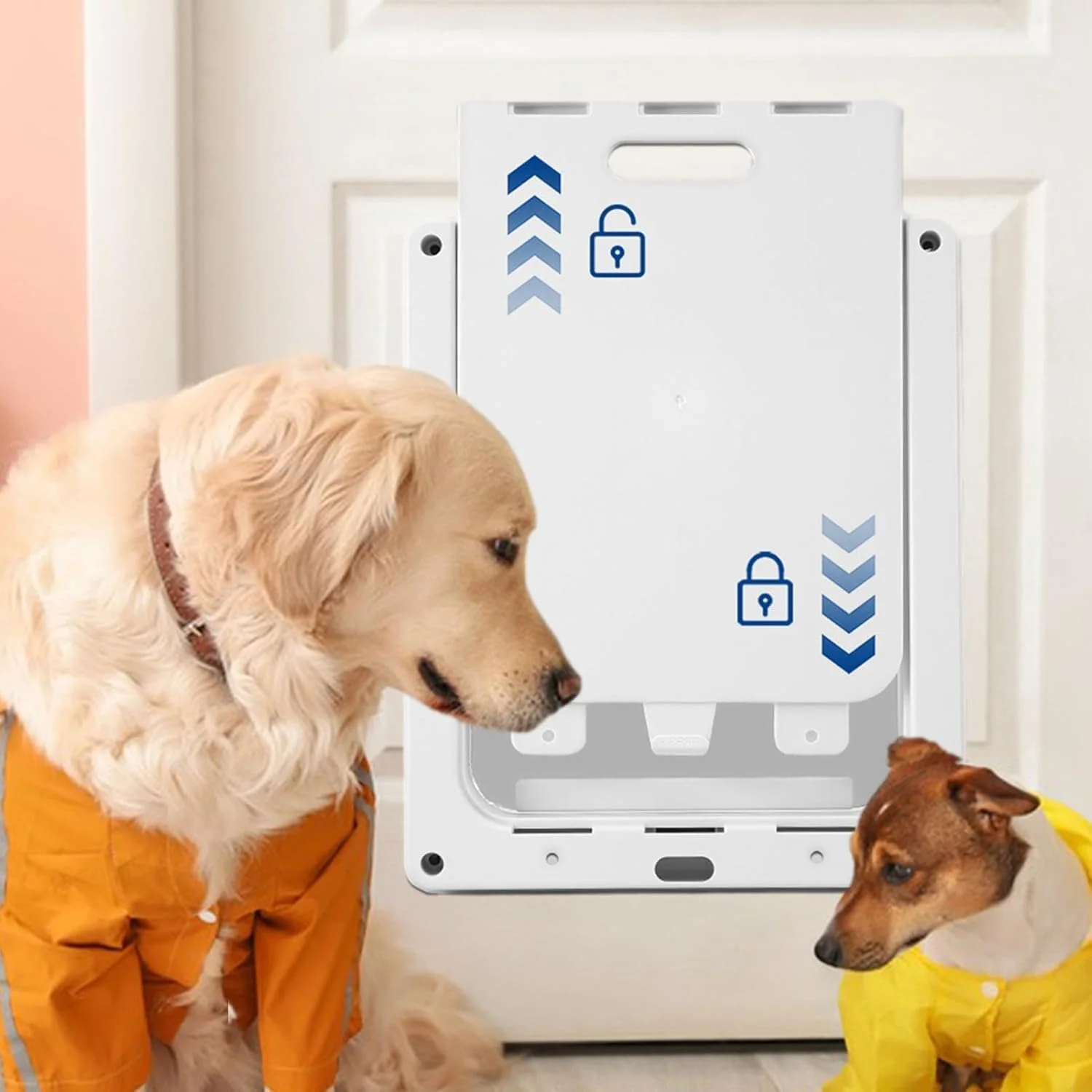 درب مغناطیسی حیوانات خانگی آزونه، درب ضد آب حیوانات خانگی، درب سگ با فلپ قابل تنظیم برای امنیت خانه - بادوام و ضد آب، مناسب برای سگ ها، گربه ها و حیوانات خانگی کوچک تا متوسط، هدیه ای برای دوستداران حیوانات