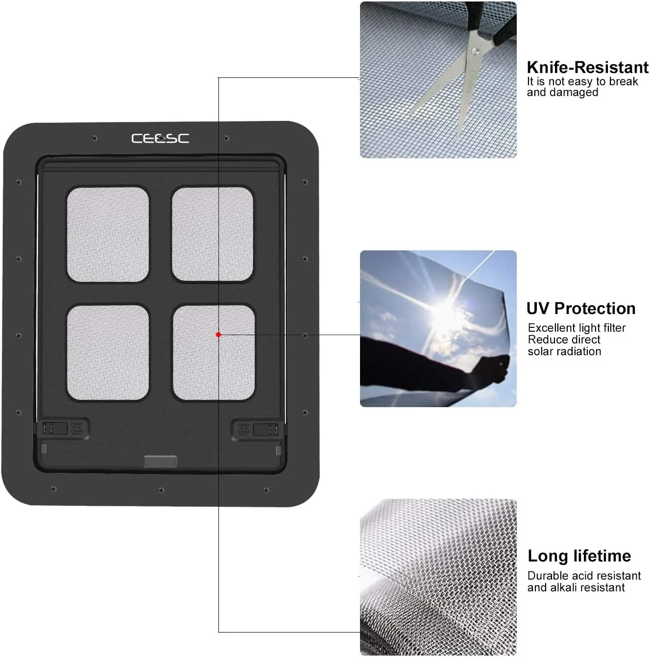 درب توری سگ CEESC (37 x 43 سانتیمتر)، درب حیوانات خانگی قفلشدنی برای سگها، بزرگ، مشکی درب توری سگ CEESC (37 x 43 سانتیمتر)، درب حیوانات خانگی قفلشدنی برای سگها، بزرگ، مشکی