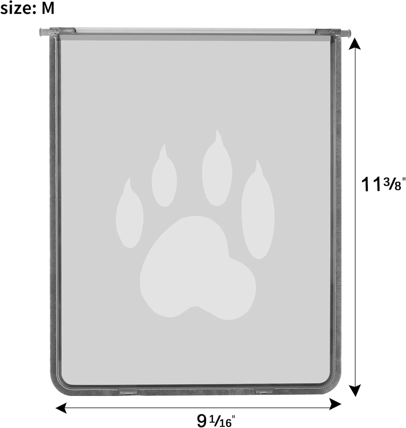 درب جایگزین برای درِ سگ متوسط، ساخته شده از مواد غیر سمی، ابعاد: 9 1/16" x 11 3/8"