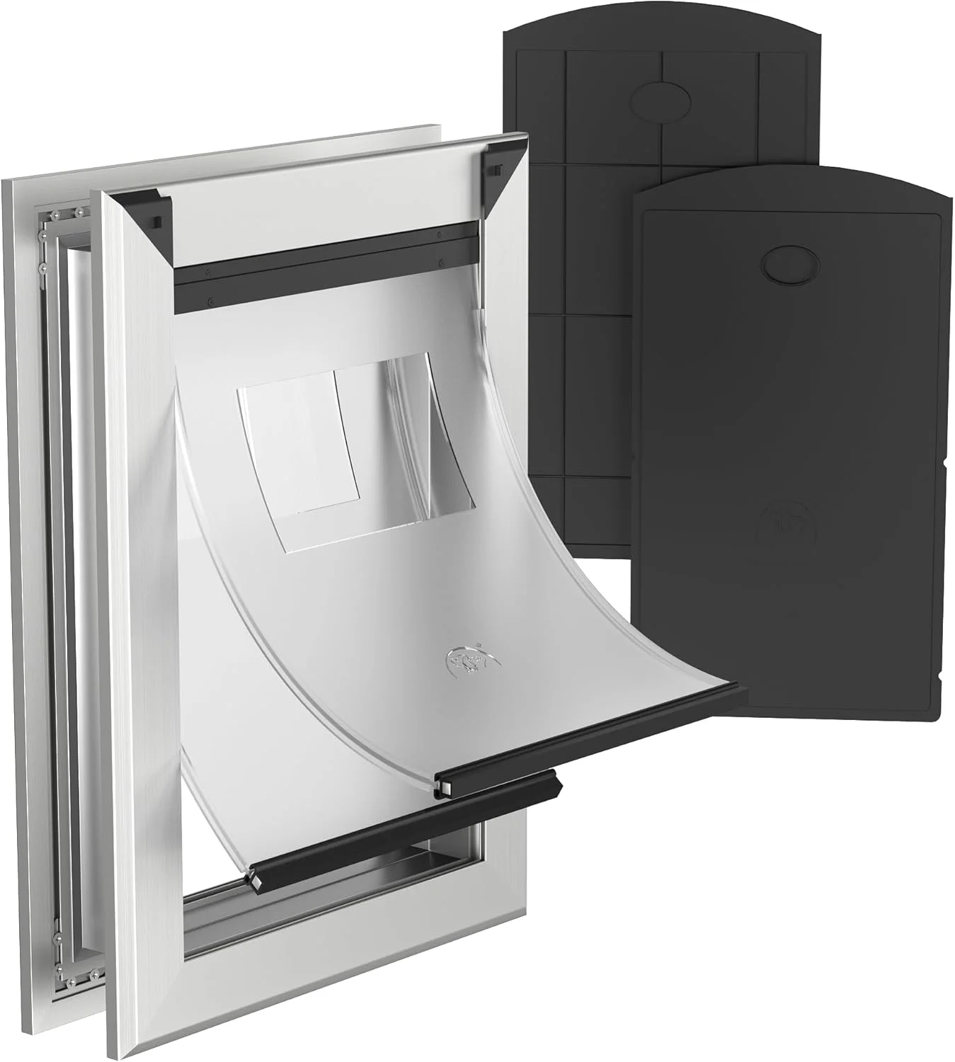 درب حیوانات خانگی سنگین با دو پنل قفل کشویی، درب آلومینیومی بزرگ برای سگ ها برای درب بیرونی، دارای دو فلپ مغناطیسی برای سگ های بزرگ و متوسط تا 50 کیلوگرم (نقره ای، دو فلپ) درب حیوانات خانگی سنگین با دو پنل قفل کشویی، درب آلومینیومی بزرگ برای سگ ها برای درب بیرونی، دارای دو فلپ مغناطیسی برای سگ های بزرگ و متوسط تا 50 کیلوگرم (نقره ای، دو فلپ)