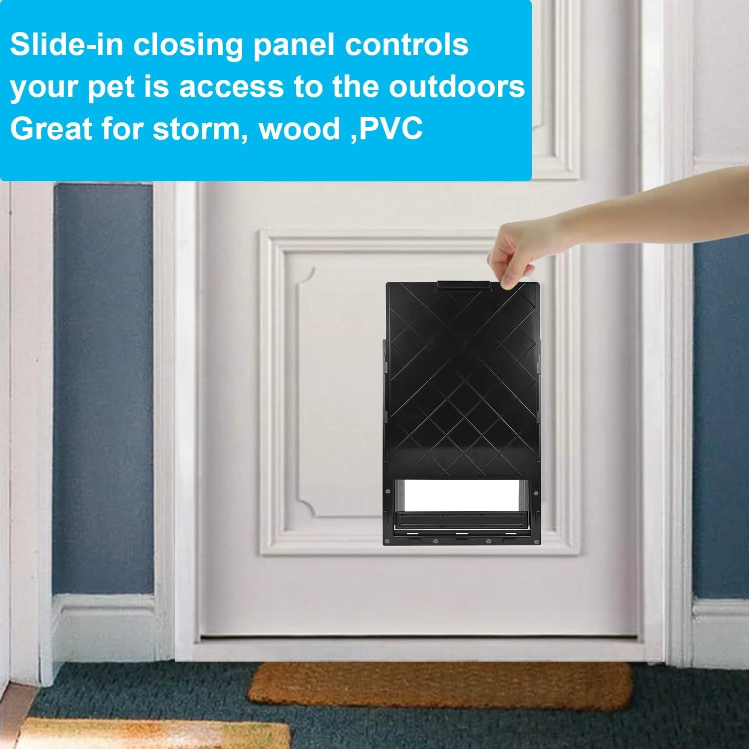 درب حیوانات خانگی CEESC با دریچه مغناطیسی نرم و شفاف و پنل بستهشونده، درب با کیفیت PVC برای سگهای کوچک و گربهها (M، مشکی) درب حیوانات خانگی CEESC با دریچه مغناطیسی نرم و شفاف و پنل بستهشونده، درب با کیفیت PVC برای سگهای کوچک و گربهها (M، مشکی)