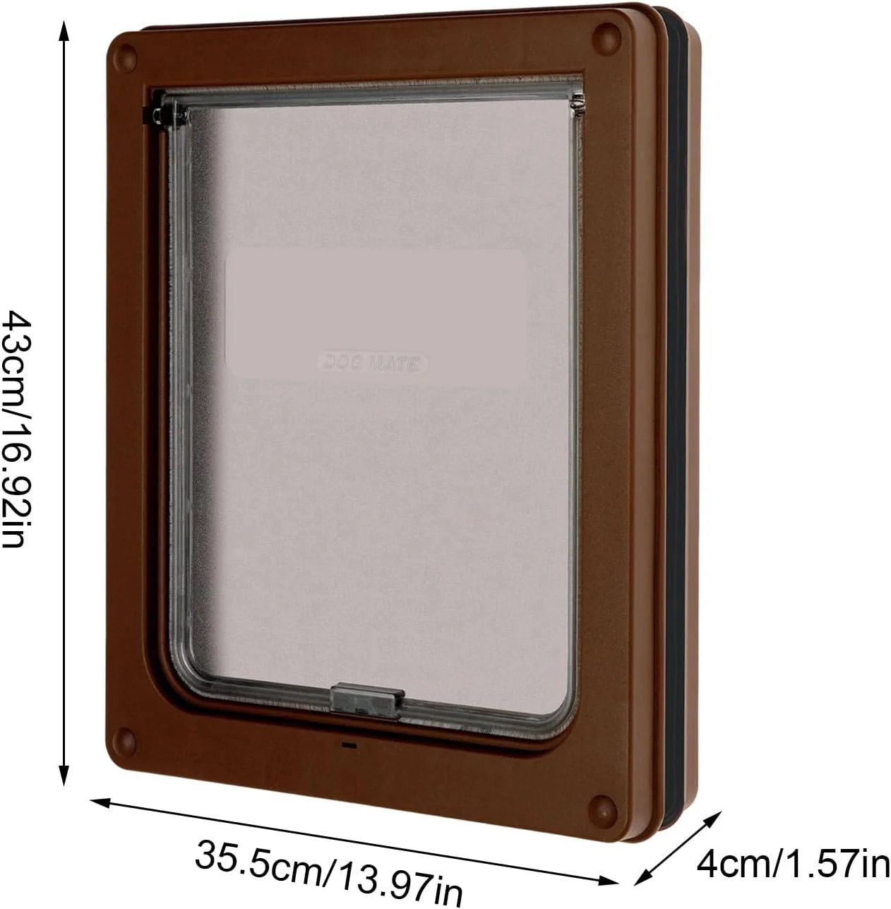 درب حیوانات خانگی برای دیوار با دریچه | لوازم حیوانات خانگی با مانع ایمن برای کودکان به همراه کیت نصب برای پنجره توله سگ، دیوار بیرونی، اتاق خواب، آپارتمان، اتاق نشیمن، فضای داخلی خانه