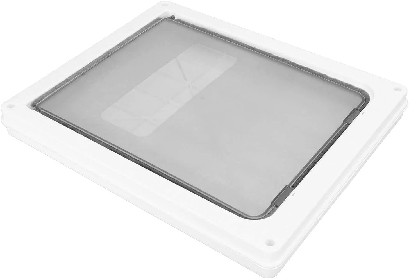 درب گربه، درب دریچه حیوانات خانگی با بستن خودکار برای سوراخ های سگ و گربه با قابلیت کنترل دسترسی و محافظت از غذا، سفید