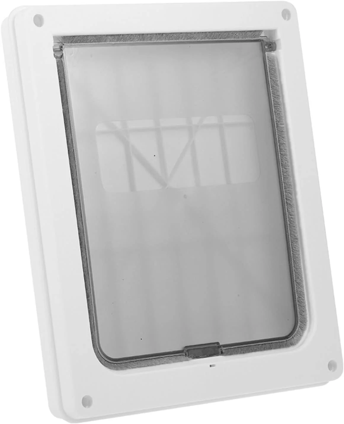 درب گربه، درب دریچه حیوانات خانگی با بستن خودکار برای سوراخ های سگ و گربه با قابلیت کنترل دسترسی و محافظت از غذا، سفید