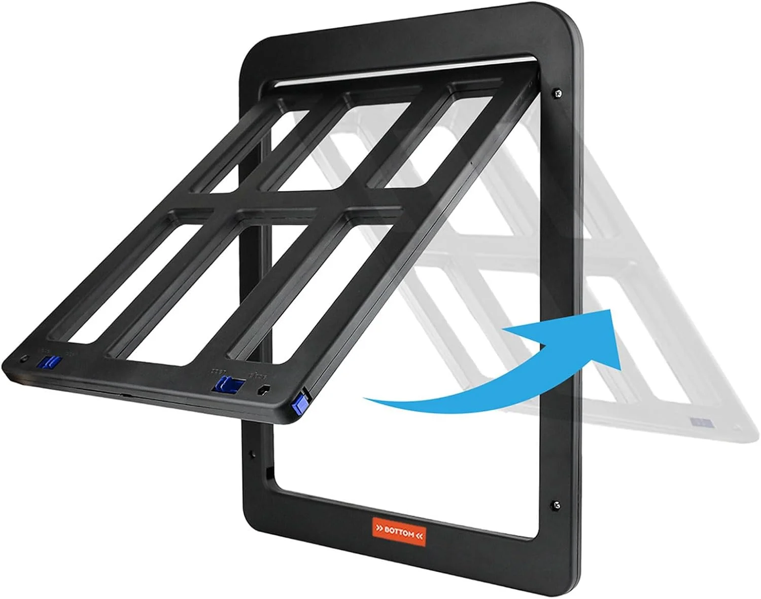 درب توری سگ، دریچه تهویه 31.5x25 سانتی متر برای توری، درب قفل شو حیوانات خانگی برای گربه ها و توله سگ ها (مشکی)