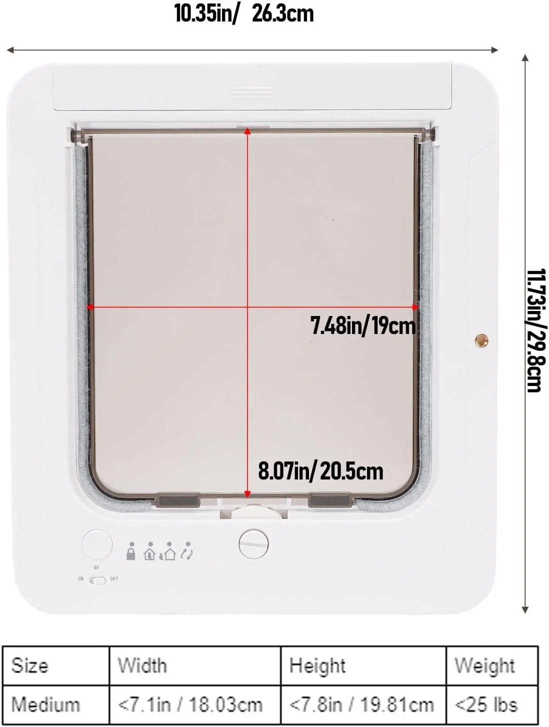 درب هوشمند گربه برای خانه، درب حیوانات خانگی با حسگر خودکار فعال شده با قلاده برای گربه ها با ورود 2 طرفه و مکانیزم های محافظ ایمنی متعدد، نصب آسان