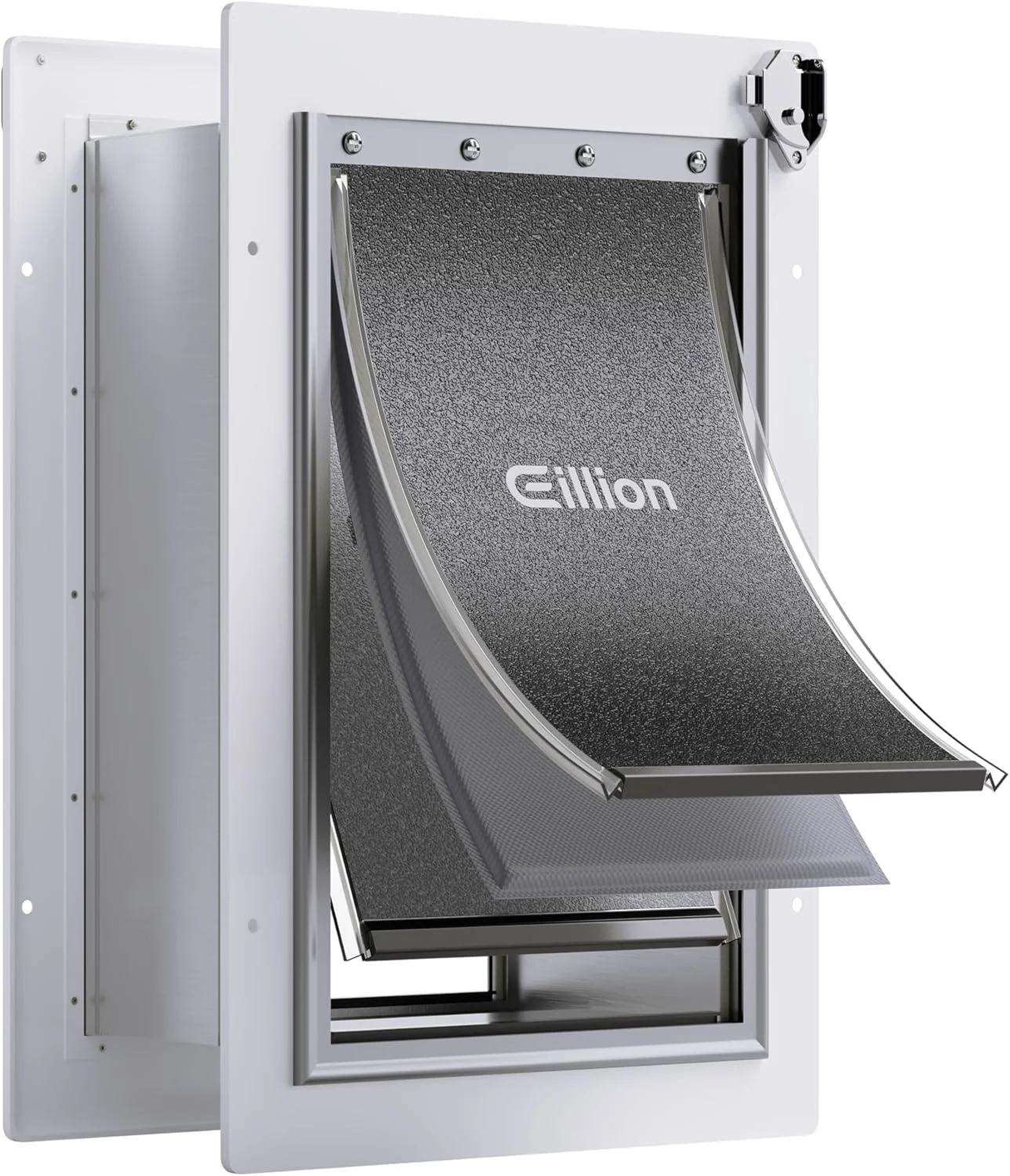 دریچه حیوانات خانگی برای دیوار، دریچه سگ برای دیوار، دریچه سگ با 3 لایه عایق، قاب تمام فلزی و تونل تلسکوپی، مناسب حیوانات خانگی تا وزن 18 کیلوگرم (سایز متوسط)