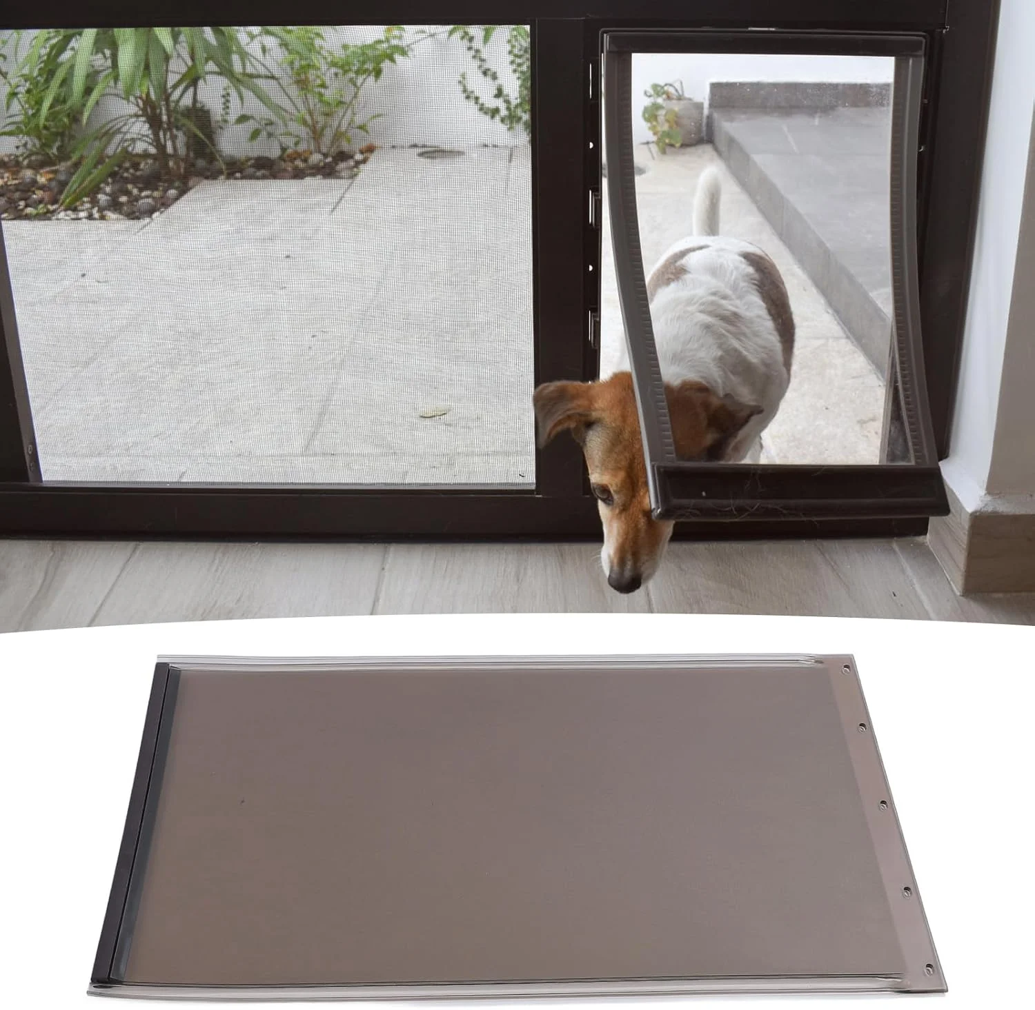 درب مغناطیسی جایگزین برای سگ - پلاستیک نرم شفاف با بست مغناطیسی، دریچه انعطاف پذیر برای سگ، توله سگ و گربه (L) درب مغناطیسی جایگزین برای سگ - پلاستیک نرم شفاف با بست مغناطیسی، دریچه انعطاف پذیر برای سگ، توله سگ و گربه (L)