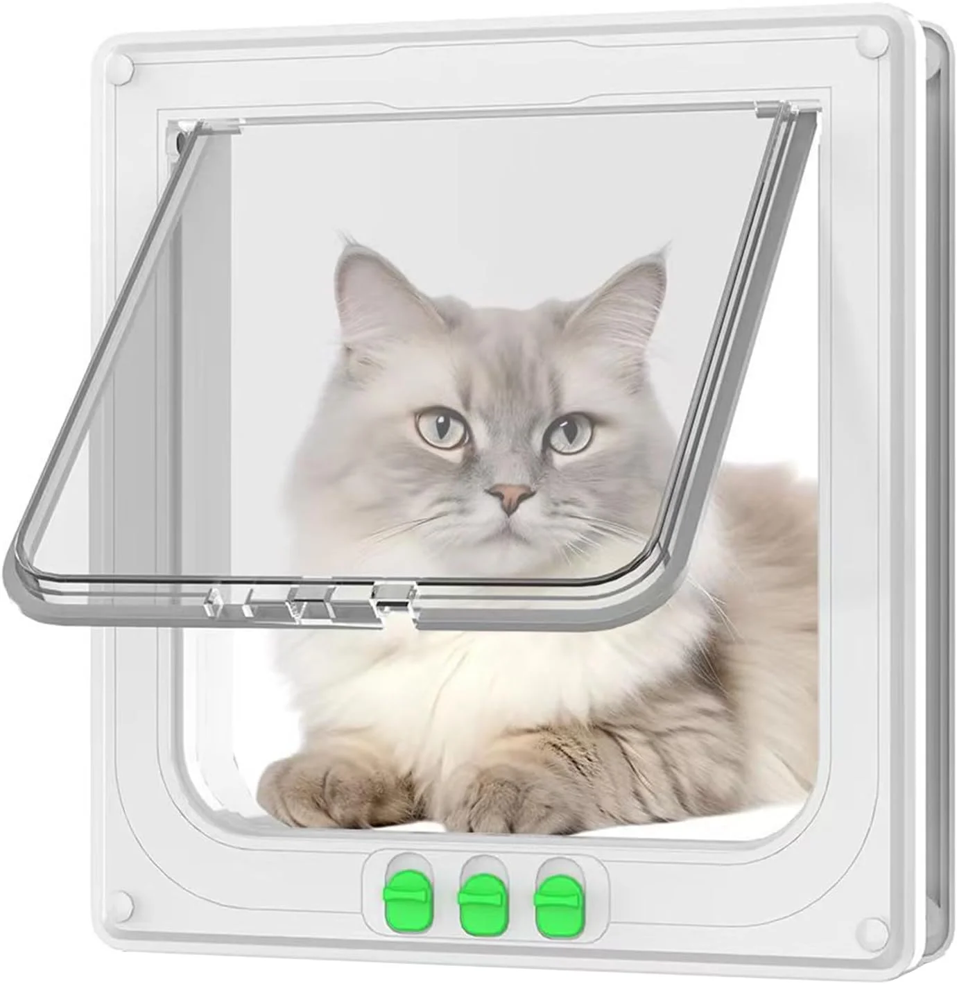 درب حیوانات خانگی | درب گربه با دوام برای پنجره - درب دو جداره شفاف برای دسترسی سگ و گربه به داخل و خارج خانه، آپارتمان و خانواده