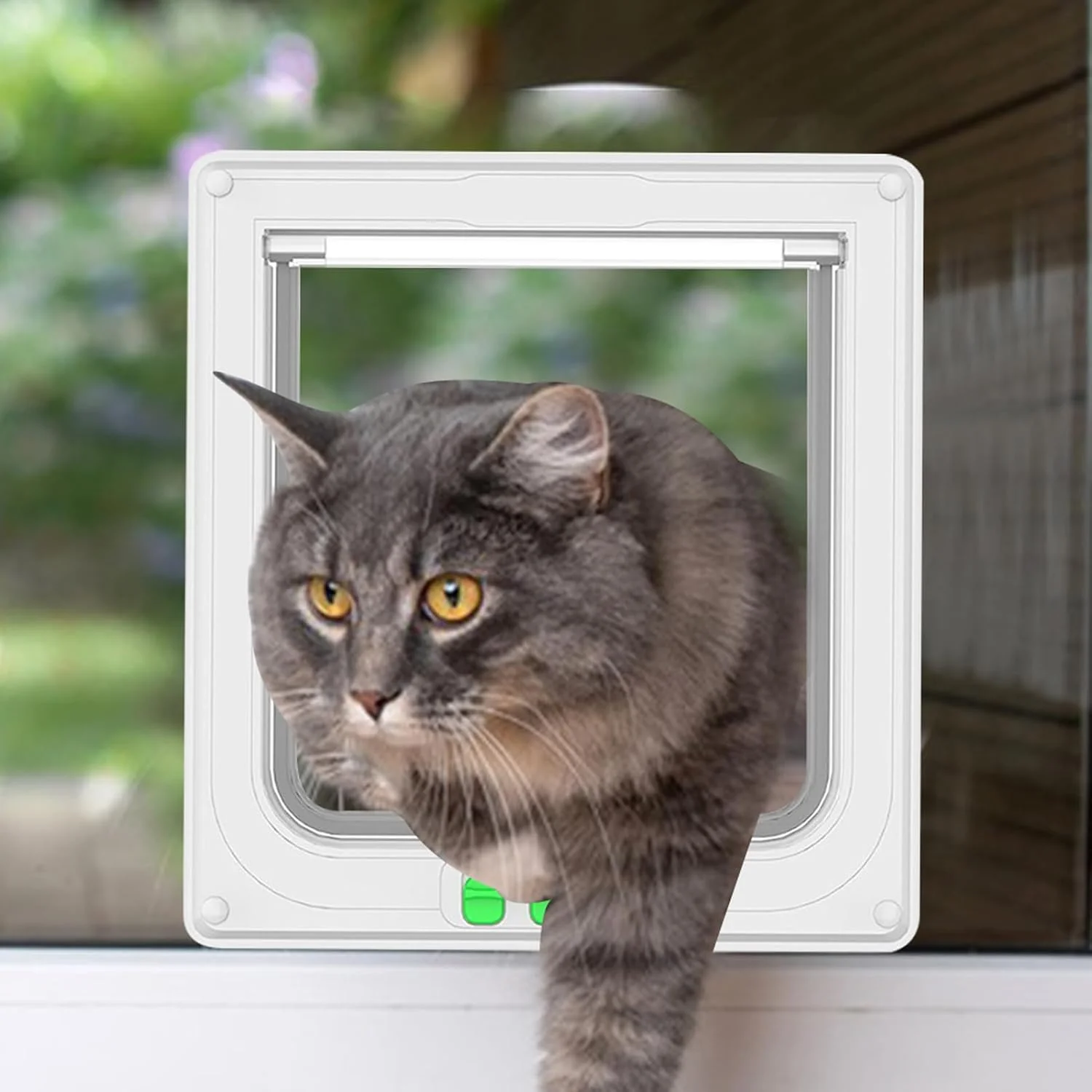 درب حیوانات خانگی | درب بزرگ اکرلیک برای سگ - درب شفاف دوتایی برای دسترسی حیوانات خانگی به داخل و خارج از خانه، مناسب برای سگ و گربه