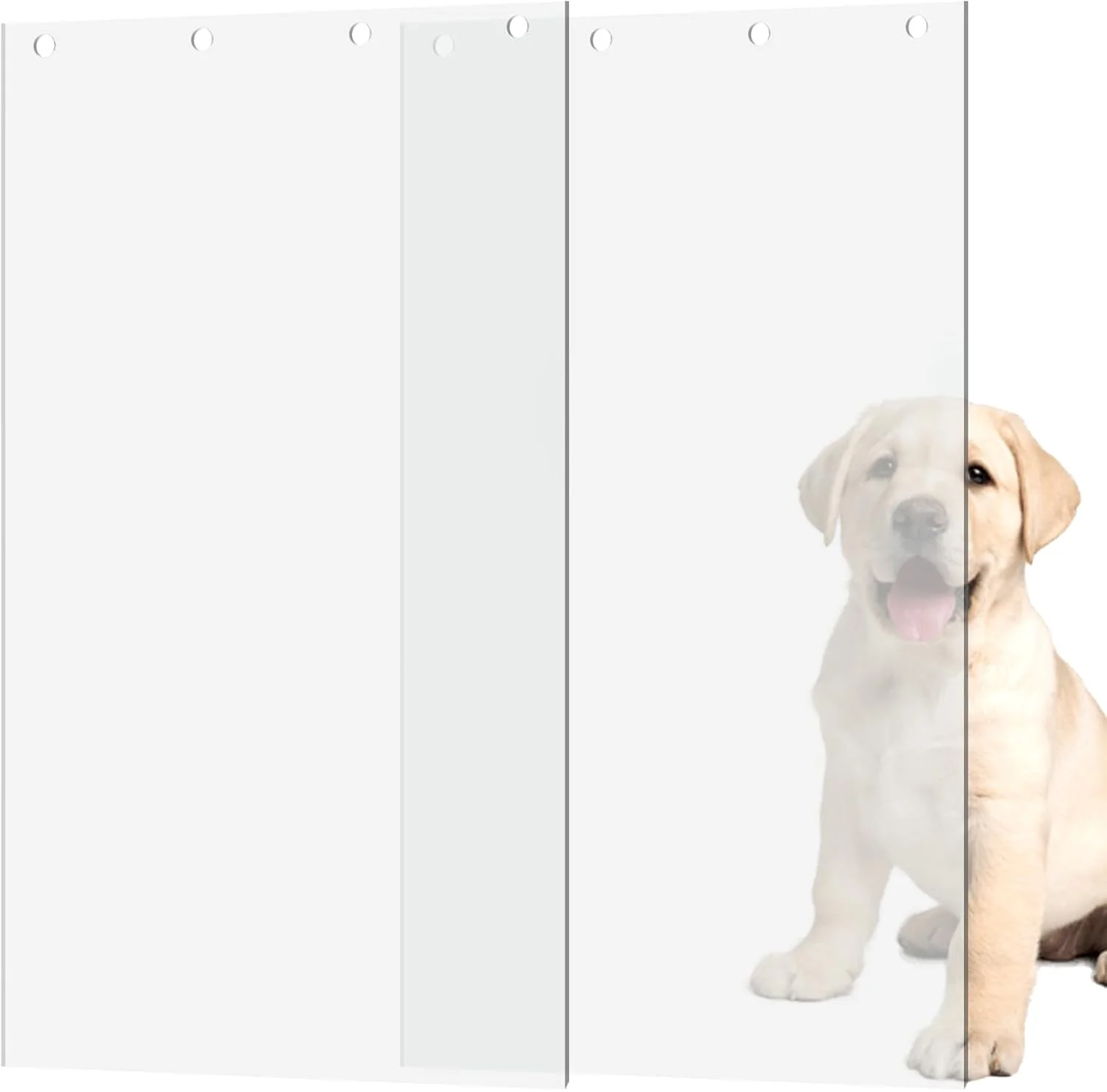 دو عدد دریچه جایگزین درب سگ، سازگار با مدل DSRWXL، دریچه بزرگ درب حیوانات خانگی، دریچه های جایگزین 25 در 43 سانتی متر، انعطاف پذیر، با دوام