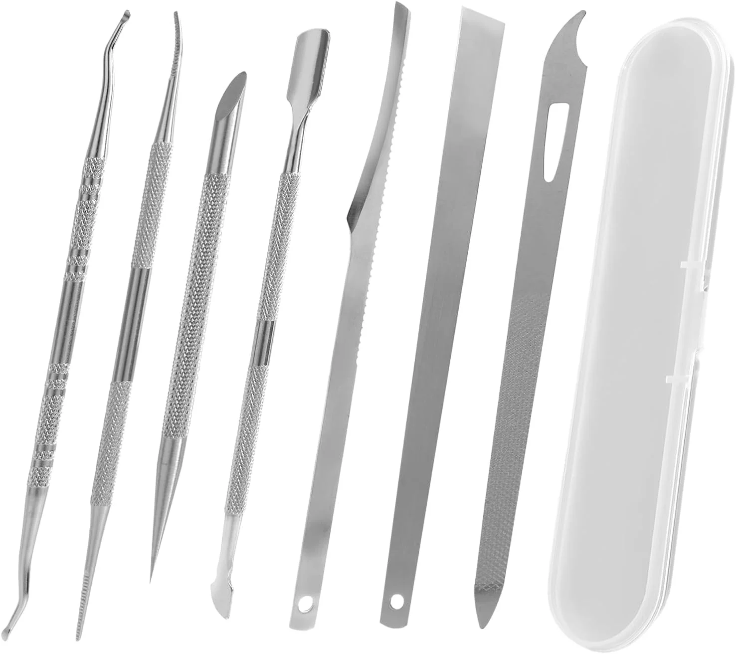 ست ۷ تکه ابزار رفع ناخن فرورفته، شامل سوهان، لیفتر و پاک کننده ناخن، ابزار پدیکور و مانیکور، جنس استیل ضد زنگ