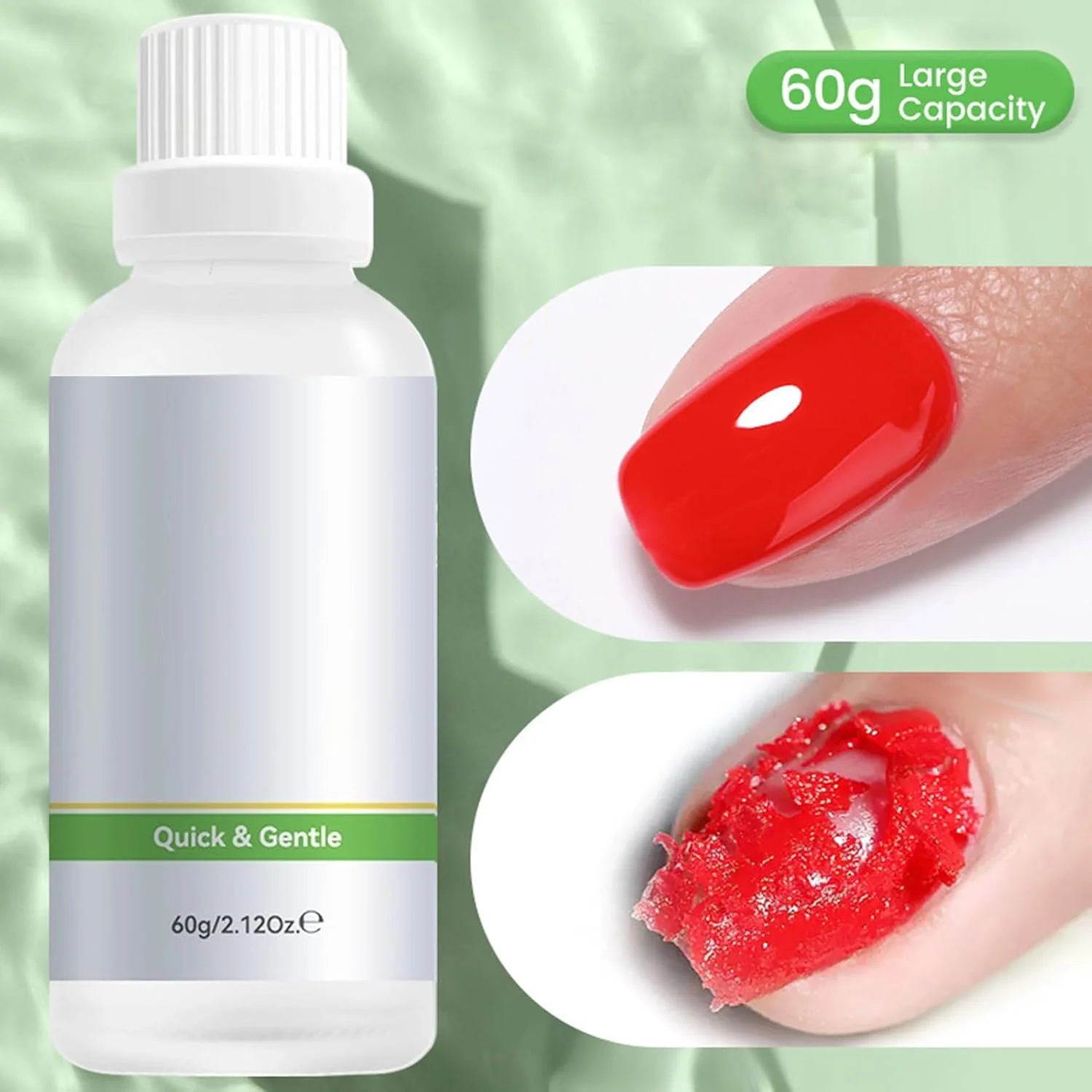 محلول پاک کننده ژل - 60 میلی لیتر، پاک کننده چسب ناخن اکریلیک، مراقبت از مانیکور و پدیکور برای مسافرت، سالن زیبایی، مبتدیان، حرفه ای ها، مادر، همسر، دختران