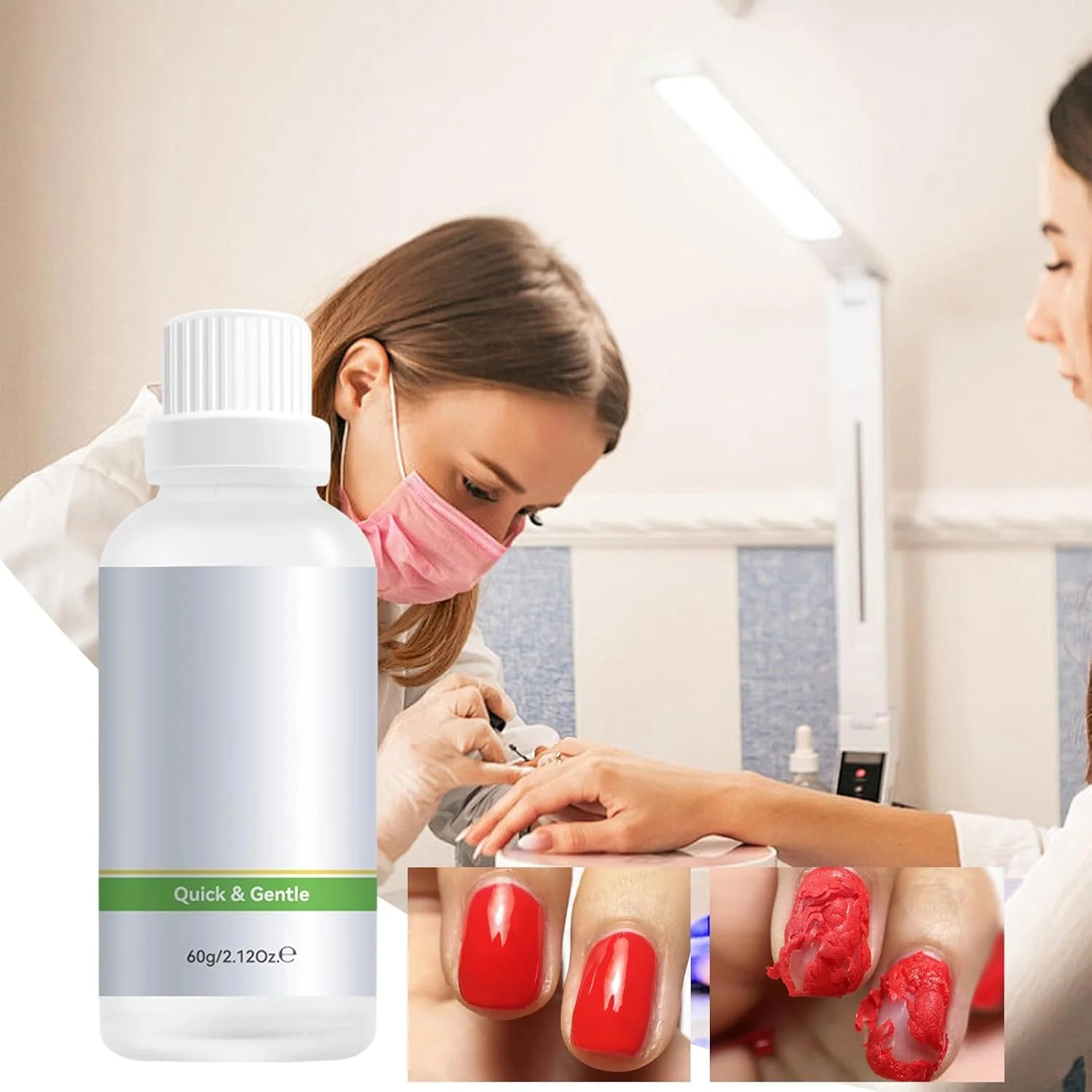 محلول پاک کننده لاک ژل - پاک کننده چسب ناخن اکریلیک 6۰ میلی لیتر | پاک کننده مانیکور پدیکور مناسب مسافرت، سالن زیبایی، افراد مبتدی، حرفه ای، مادر، همسر، دختران