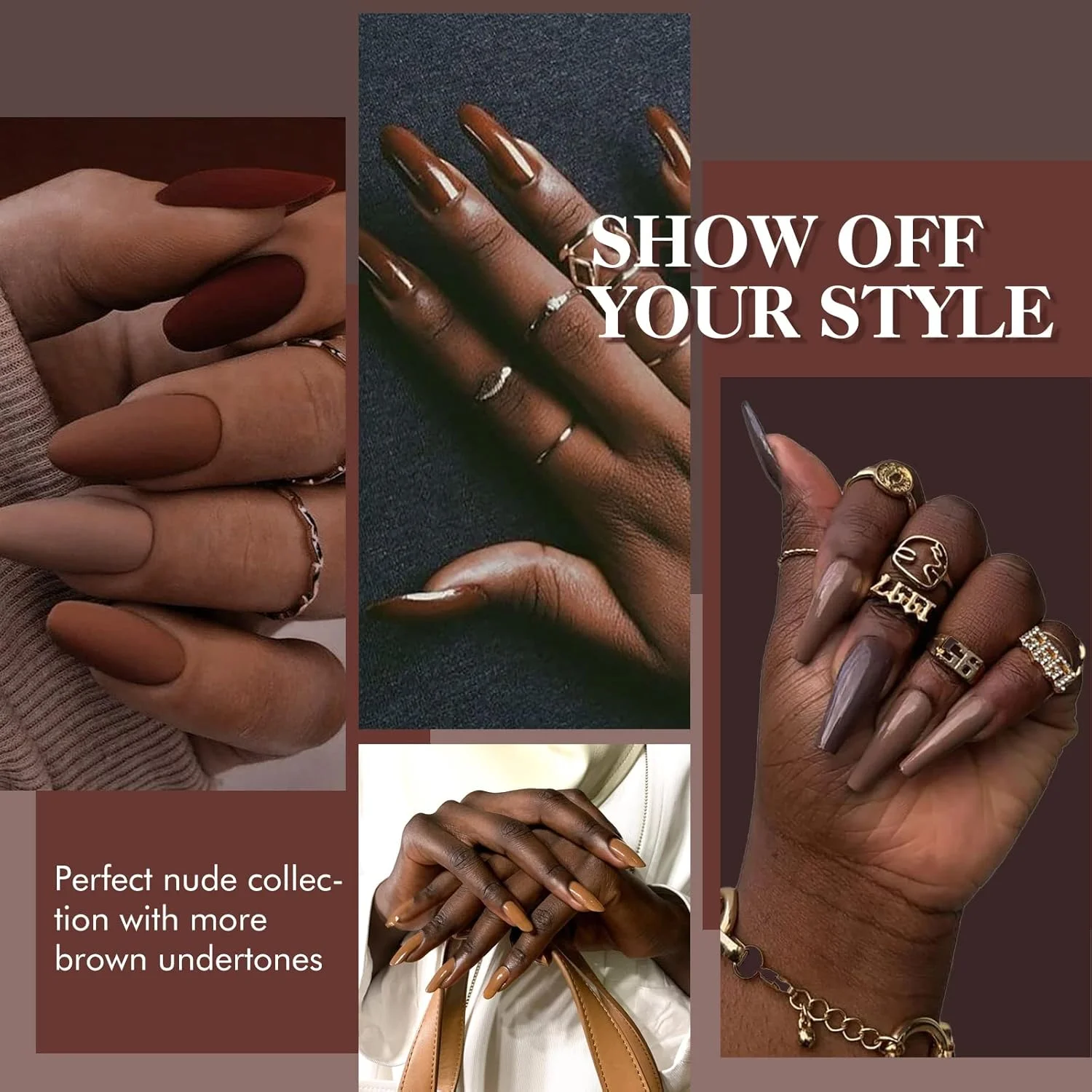 مجموعه لاک ژل قهوه ای ژلیک: لاک ژل قهوه ای 2025 رنگ های برهنه، کیت لاک ناخن خنثی، لاک ژل خیساندنی، هنر ناخن، هدیه DIY برای دختران و زنان