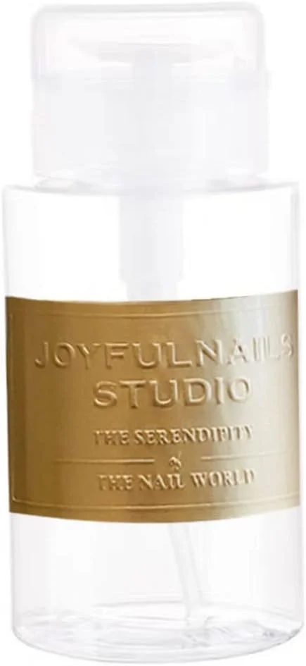 ظرف پمپ دار لاک پاک کن، بطری فشاری تمیز کننده مایع شفاف 200 میلی لیتر، ابزار مانیکور