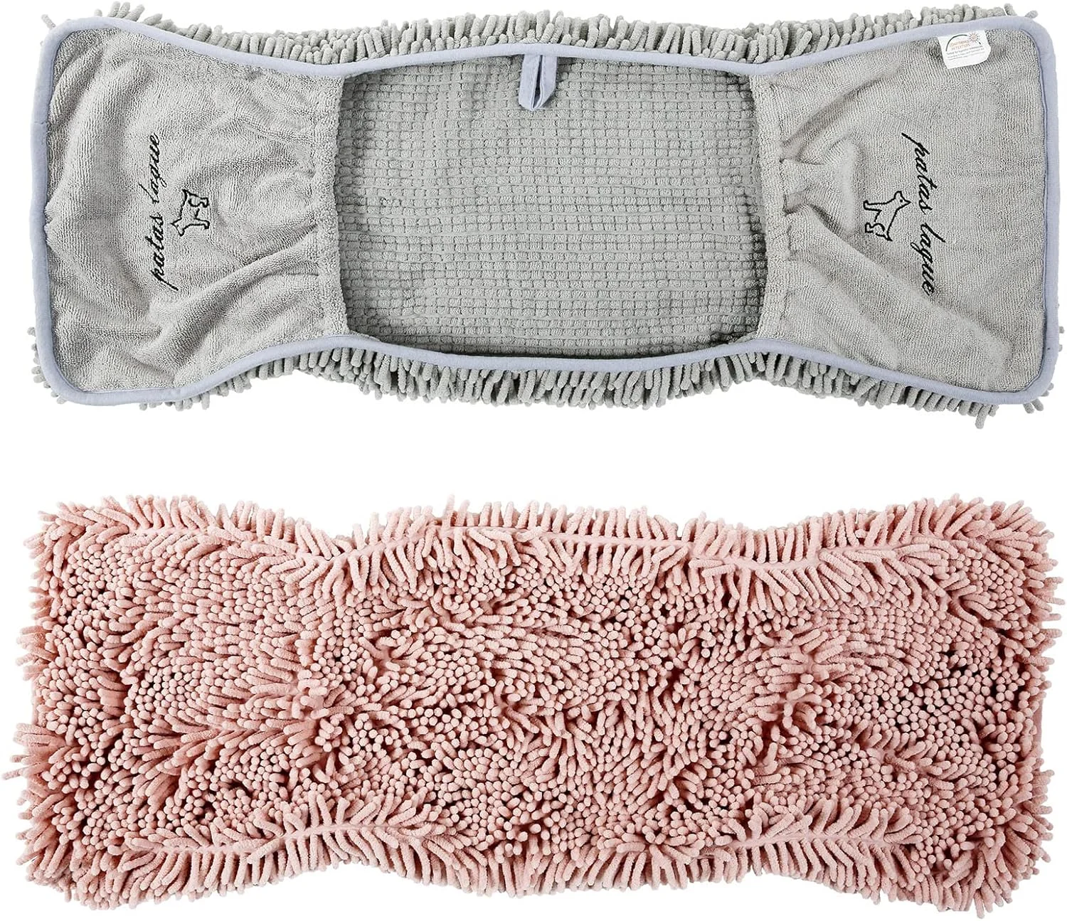 پک 2 عددی حوله سگ جاذب لوکس Patas Lague، (35''x15'') حوله میکروفیبر بزرگ و بسیار جاذب با قابلیت خشک شدن سریع به همراه جیب دستی، مناسب سگ و گربه، قابل شستشو در ماشین لباسشویی (خاکستری+صورتی) پک 2 عددی حوله سگ جاذب لوکس Patas Lague، (35''x15'') حوله میکروفیبر بزرگ و بسیار جاذب با قابلیت خشک شدن سریع به همراه جیب دستی، مناسب سگ و گربه، قابل شستشو در ماشین لباسشویی (خاکستری+صورتی)