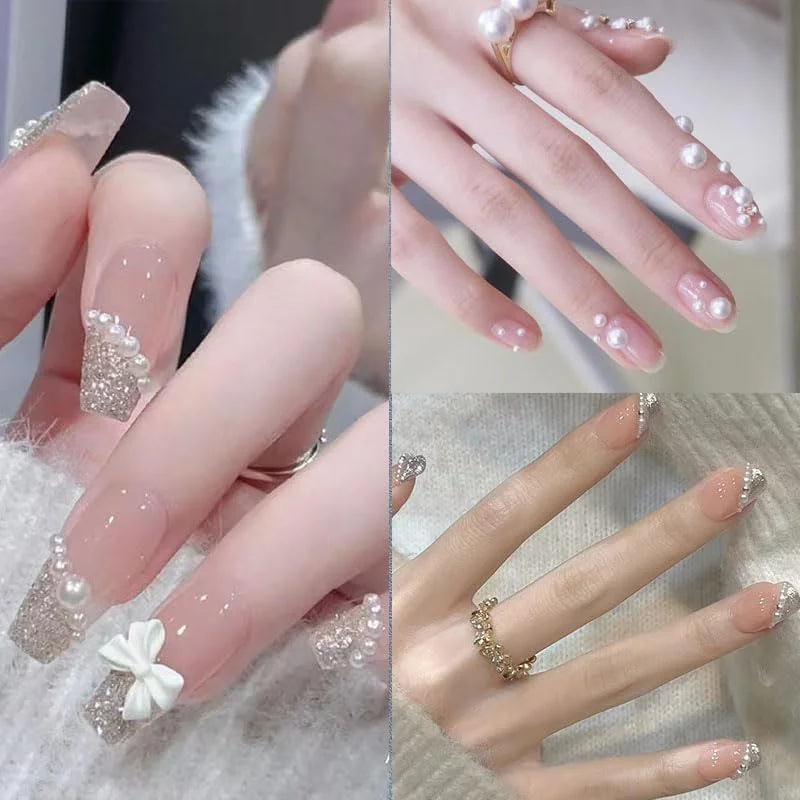 مروارید نیم دایره ای در 6 سایز مختلف برای تزئین ناخن، تزئینات ناخن، جواهرات، لوازم دست ساز DIY