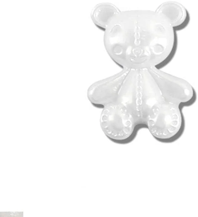 ۱۰ عدد آویز خرس برای طراحی ناخن، زیورآلات ناخن خرسی بامزه، لوازم جانبی طراحی ناخن خرسی سه بعدی (سفید)