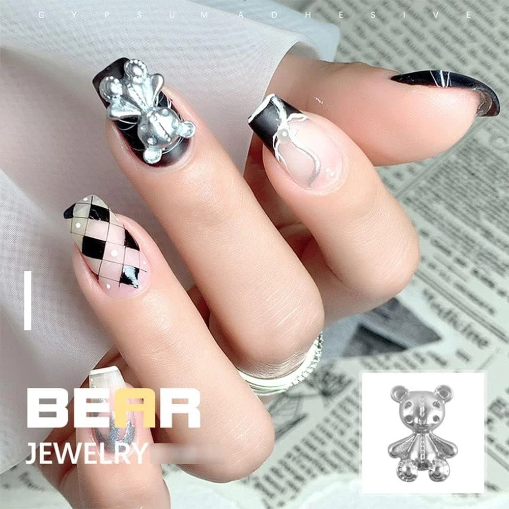 ۱۰ عدد آویز خرس برای طراحی ناخن، زیورآلات ناخن خرسی بامزه، لوازم جانبی طراحی ناخن خرسی سه بعدی (سفید) ۱۰ عدد آویز خرس برای طراحی ناخن، زیورآلات ناخن خرسی بامزه، لوازم جانبی طراحی ناخن خرسی سه بعدی (سفید)