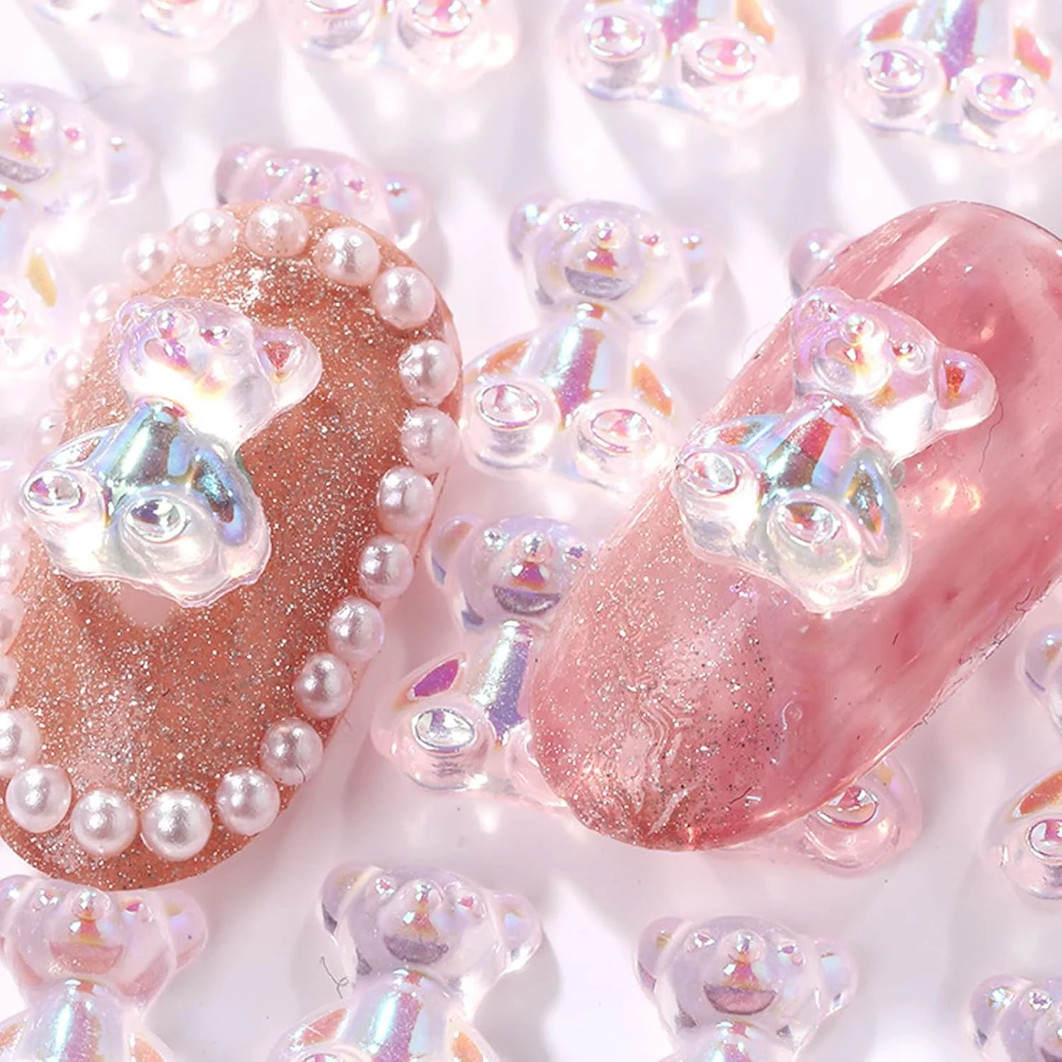 نگین ناخن سه بعدی، 400 عدد پاپیون خرسی نگین ناخن Aurora، مرواریدهای قلبی، نگین های بدلیجات برای تزئین ناخن، لوازم جانبی جواهرات، صنایع دستی DIY نگین ناخن سه بعدی، 400 عدد پاپیون خرسی نگین ناخن Aurora، مرواریدهای قلبی، نگین های بدلیجات برای تزئین ناخن، لوازم جانبی جواهرات، صنایع دستی DIY