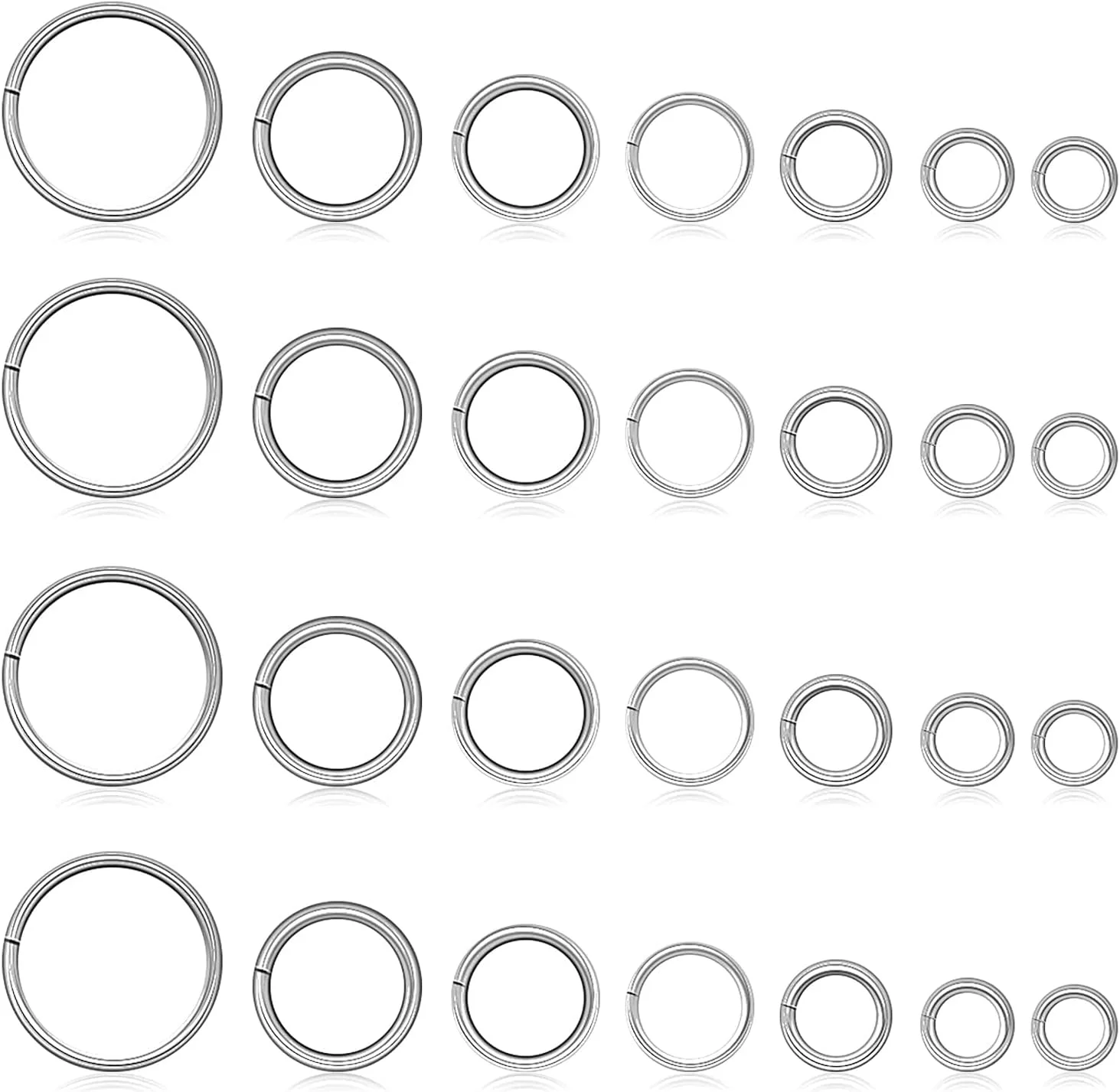 DANNEASY 1070 عدد آویز نگین ناخن، ابزار سوراخ کننده، مته دستی، آویزهای سوراخ کننده ناخن، حلقه های اتصال، لوازم جانبی ناخن، حلقه اتصال برای ساخت جواهرات و لوازم طراحی ناخن (نقره ای)