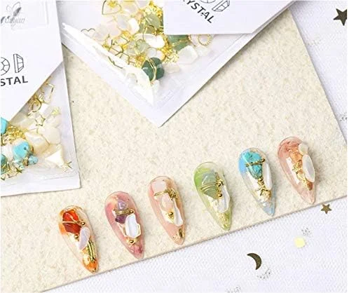 سنگ تزئینی ناخن در اندازه های مختلف، جواهرات هنری ناخن، سنگ کریستالی تزئینی ناخن، قطعه صدف سه بعدی هنری ناخن -- به همراه موچین حرفه ای (سبز یشمی) سنگ تزئینی ناخن در اندازه های مختلف، جواهرات هنری ناخن، سنگ کریستالی تزئینی ناخن، قطعه صدف سه بعدی هنری ناخن -- به همراه موچین حرفه ای (سبز یشمی)