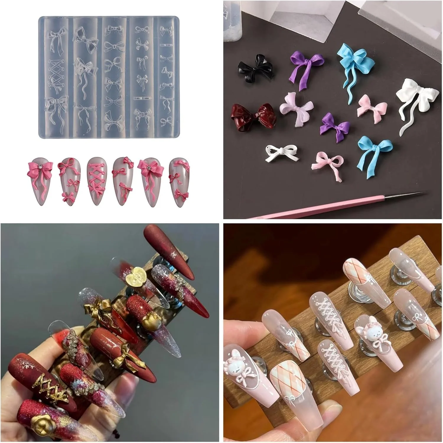 قالب سیلیکونی طرح پاپیون برای طراحی ناخن، قالب برجسته و منحصر به فرد لوازم جانبی ناخن، ابزار کاربردی برای طراحی برجسته ناخن