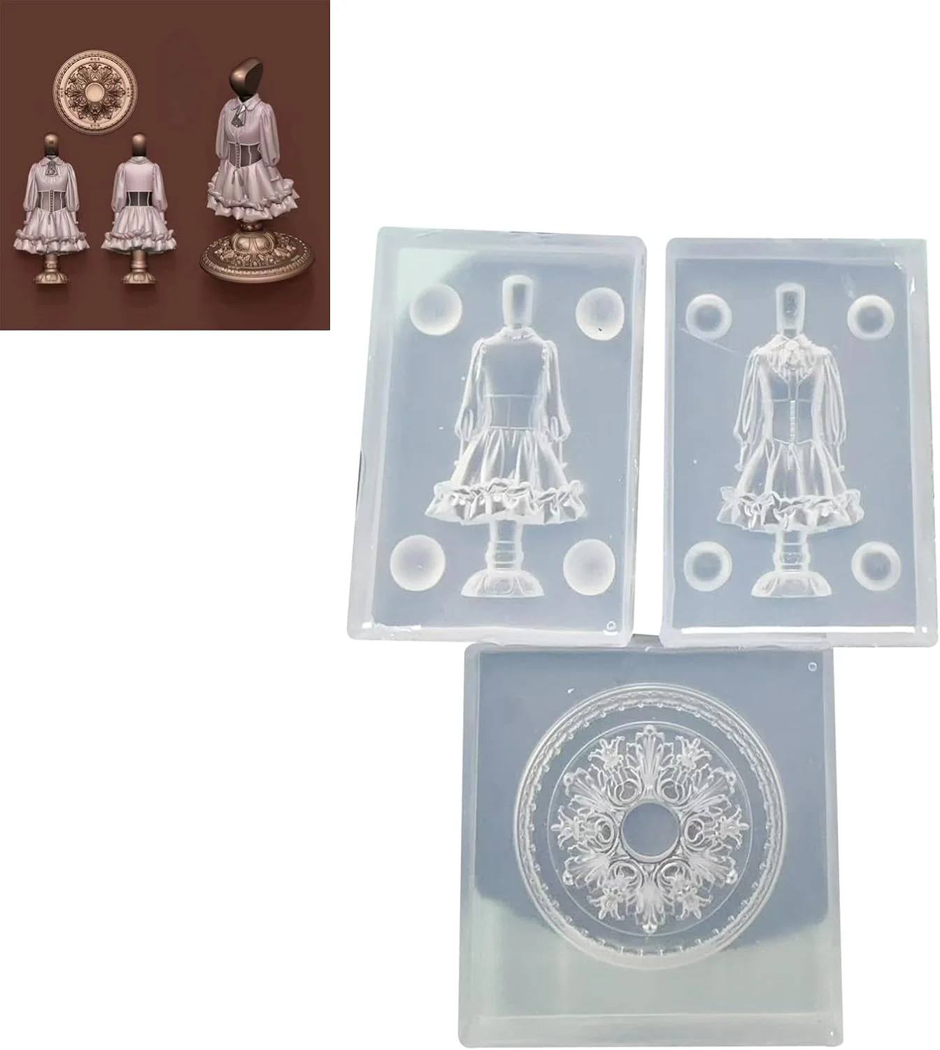 قالب سیلیکونی دامن ابریشمی برای ساخت زیورآلات و طراحی ناخن، ابزاری انعطاف پذیر و قابل استفاده مجدد با قابلیت جدا شدن