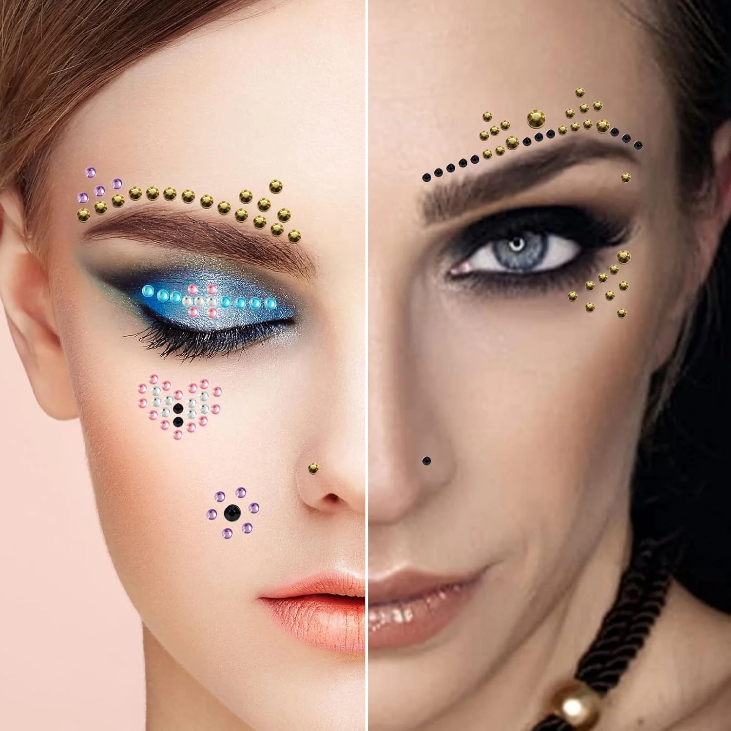 جواهرات صورت نگین بیندی، زیورآلات صورت زنانه، نگین های صورت چسبی برای چشم، پیشانی، برچسب کریستال، اشک، مروارید رنگین کمانی، سنگ های تزئینی برای آرایش، مهمانی، لوازم جانبی جشنواره، تزئین ناخن (4 ورق) جواهرات صورت نگین بیندی، زیورآلات صورت زنانه، نگین های صورت چسبی برای چشم، پیشانی، برچسب کریستال، اشک، مروارید رنگین کمانی، سنگ های تزئینی برای آرایش، مهمانی، لوازم جانبی جشنواره، تزئین ناخن (4 ورق)