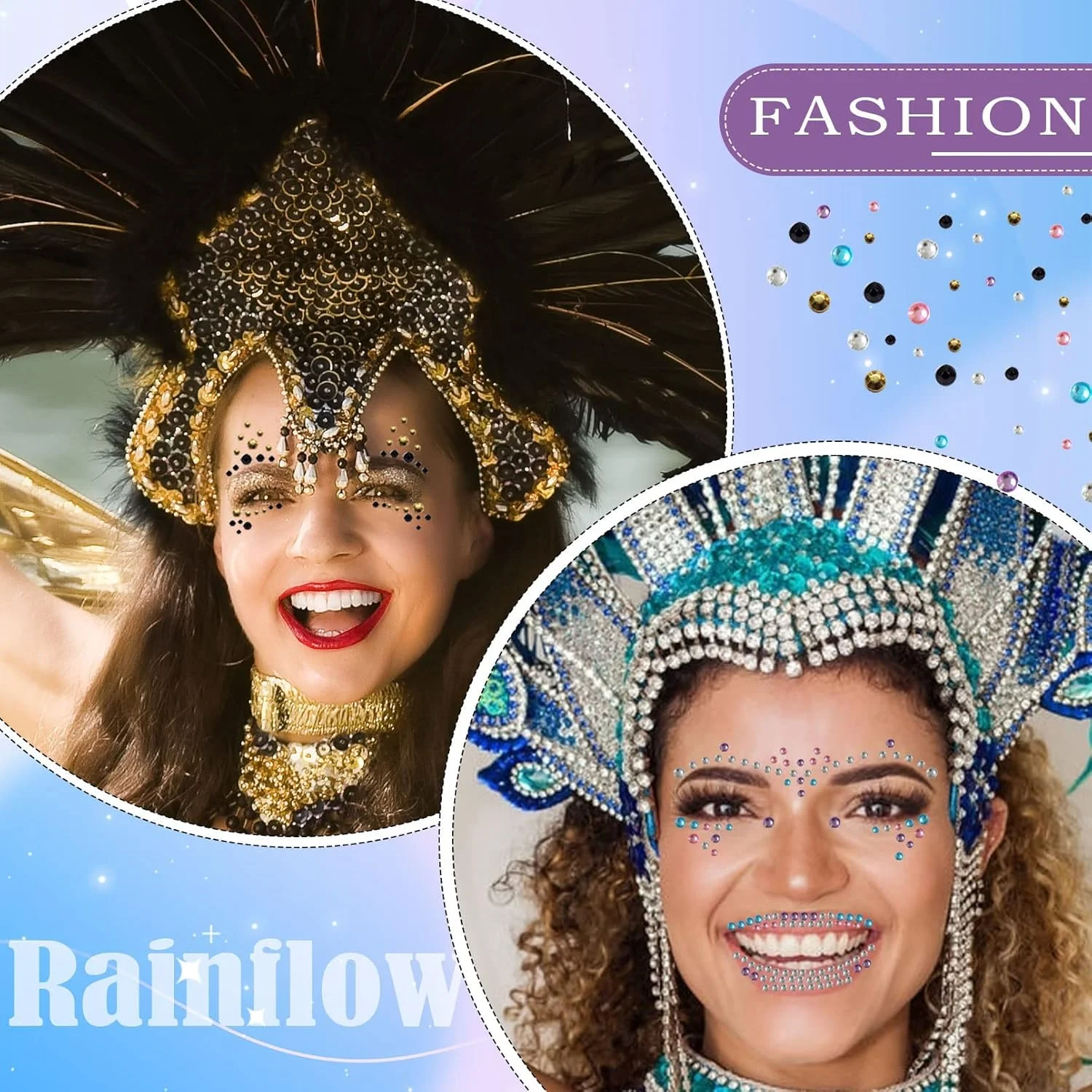 جواهرات صورت نگین بیندی، زیورآلات صورت زنانه، نگین های صورت چسبی برای چشم، پیشانی، برچسب کریستال، اشک، مروارید رنگین کمانی، سنگ های تزئینی برای آرایش، مهمانی، لوازم جانبی جشنواره، تزئین ناخن (4 ورق) جواهرات صورت نگین بیندی، زیورآلات صورت زنانه، نگین های صورت چسبی برای چشم، پیشانی، برچسب کریستال، اشک، مروارید رنگین کمانی، سنگ های تزئینی برای آرایش، مهمانی، لوازم جانبی جشنواره، تزئین ناخن (4 ورق)