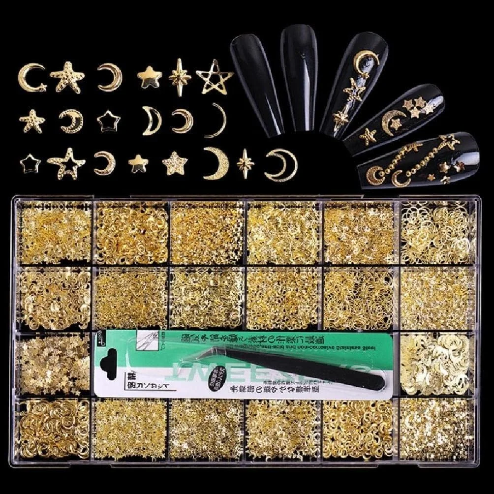 نگین های تزئینی ناخن سه بعدی، چند شکلی، پشت صاف، براق، مناسب برای طراحی ناخن، کارهای دستی، کریستال، نگین های تزئینی ناخن