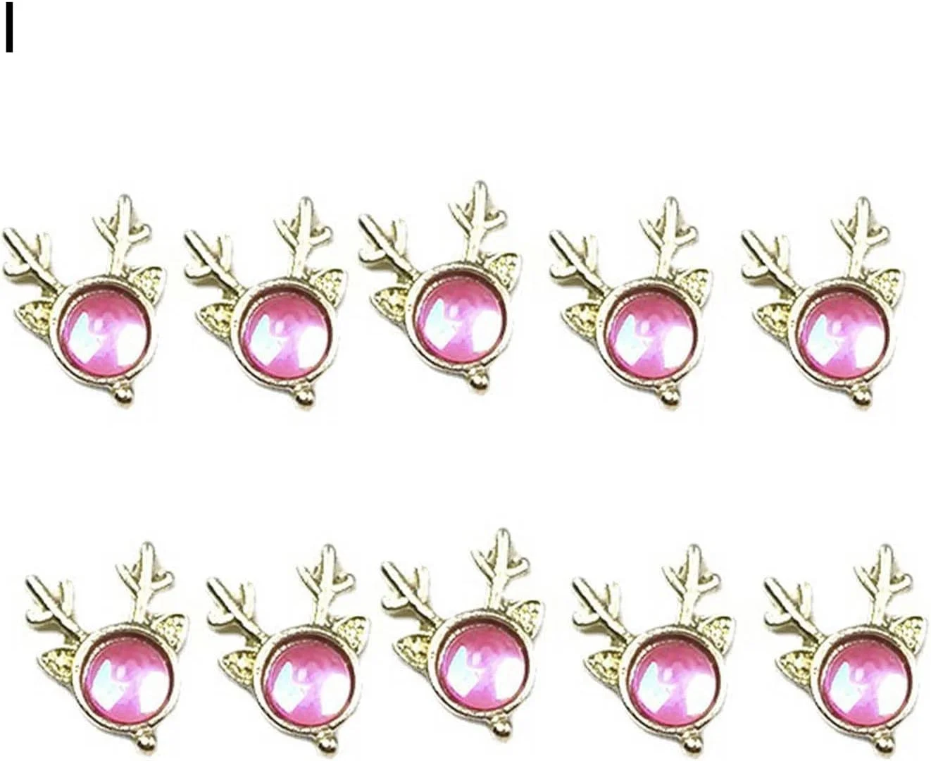 تزئینات ناخن، طراحی نفیس ناخن، پشت صاف، نگین های بدلیجات شاخ گوزن، لوازم جانبی مانیکور هنر ناخن I