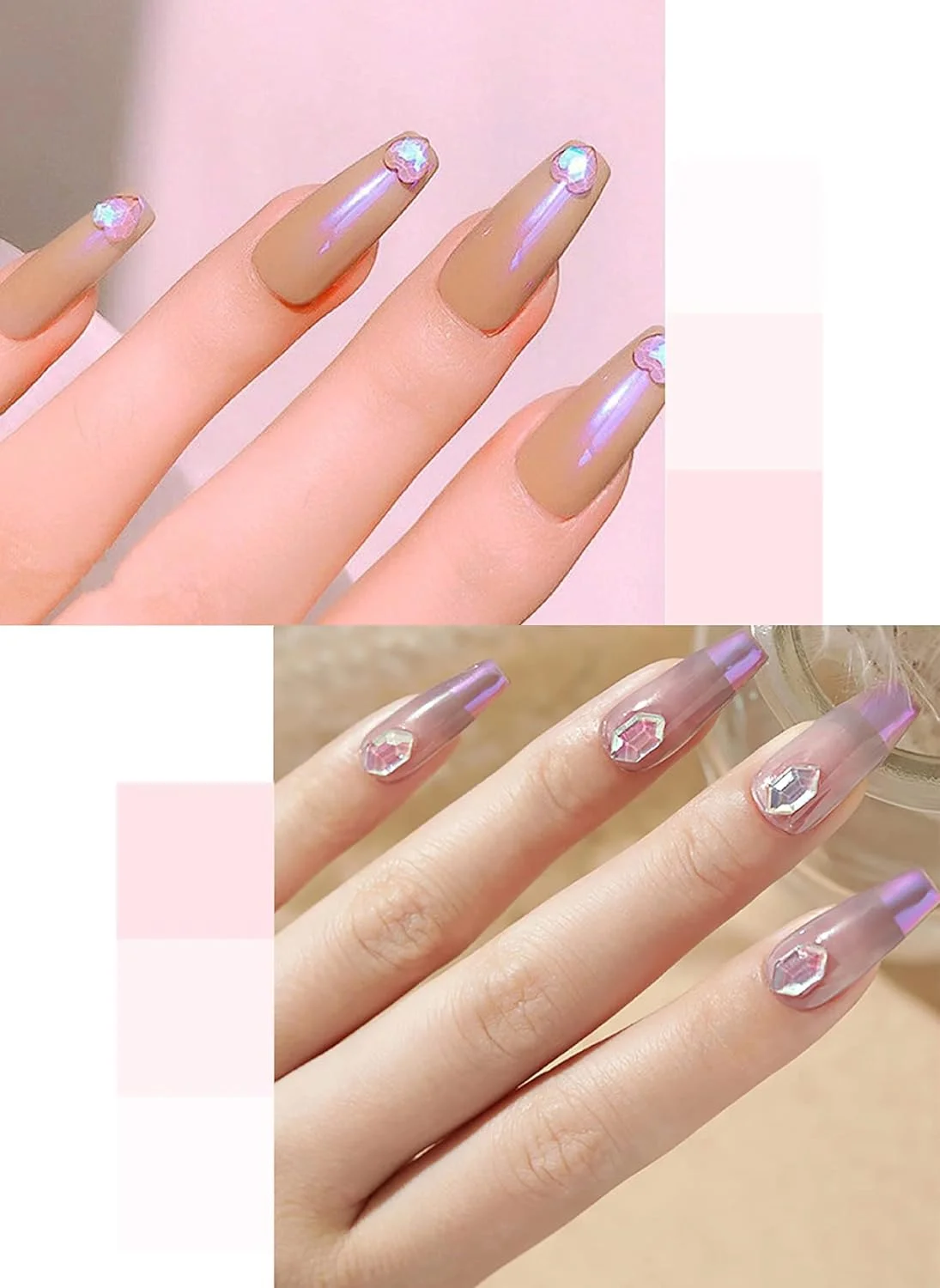 100 عدد نگین ناخن طرح آرورا کریستالی برای طراحی ناخن، نگین های تخت چند سایز و شکل مختلف برای طراحی ناخن، ساخت جواهرات و لوازم جانبی (رنگ لوتوس) 100 عدد نگین ناخن طرح آرورا کریستالی برای طراحی ناخن، نگین های تخت چند سایز و شکل مختلف برای طراحی ناخن، ساخت جواهرات و لوازم جانبی (رنگ لوتوس)