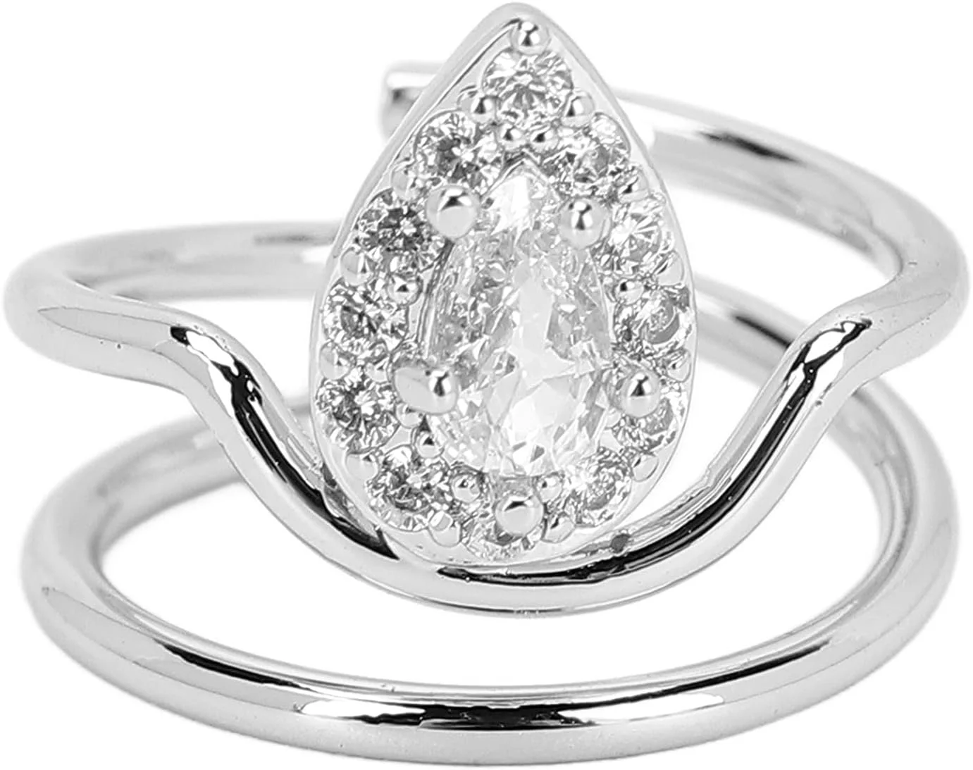 حلقه های نگین دار ناخن - جواهرات نوک انگشت برای تزئین هنر ناخن - هدیه روز ولنتاین برای زنان (پلاتین)، مسی حلقه های نگین دار ناخن - جواهرات نوک انگشت برای تزئین هنر ناخن - هدیه روز ولنتاین برای زنان (پلاتین)، مسی