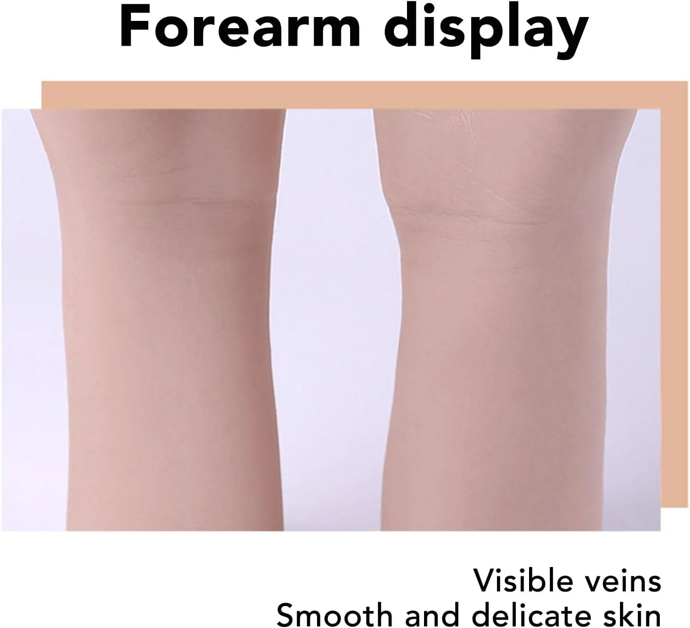 دست سیلیکونی زنانه واقعی، مدل دست مانکن ناخن خم شدنی 25 سانتی‌متری اندازه واقعی برای نمایش جواهرات، وسایل هالووین، وسایل عکاسی (دست چپ)