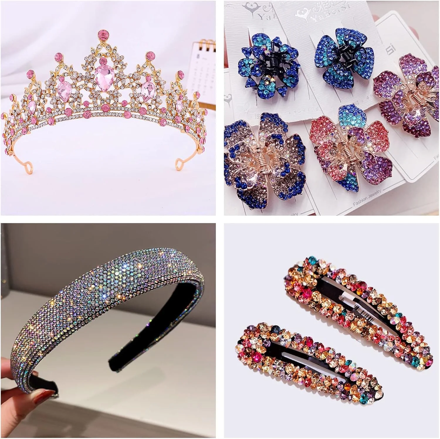 مجموعه 24000 عددی نگین، 24 رنگ 3 میلی متری ته صاف گرد، جواهرات کریستالی براق برای تزئینات DIY، هنر ناخن، صنایع دستی و لوازم جانبی