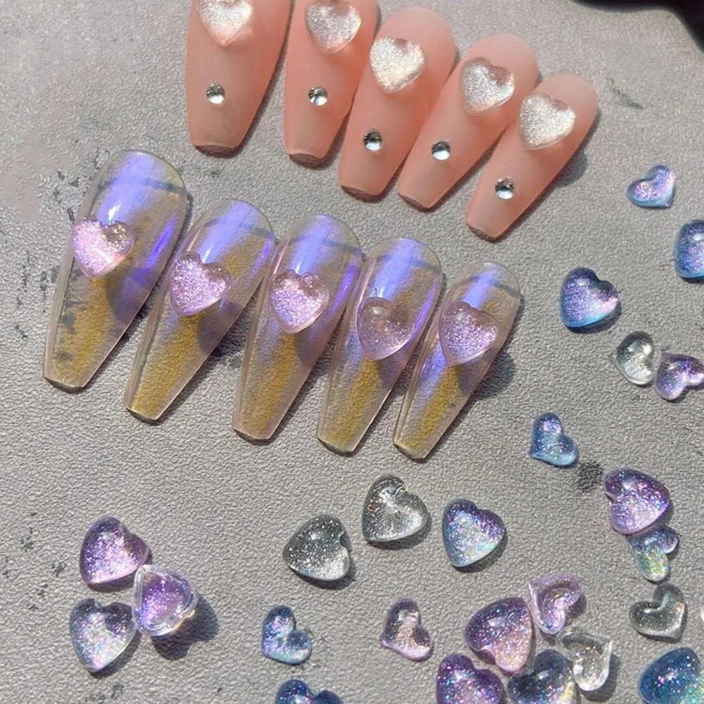 نگین های تزئینی ناخن طرح قلب، سه بعدی، جذاب، رزینی، کریستالی، چند رنگ نگین های تزئینی ناخن طرح قلب، سه بعدی، جذاب، رزینی، کریستالی، چند رنگ