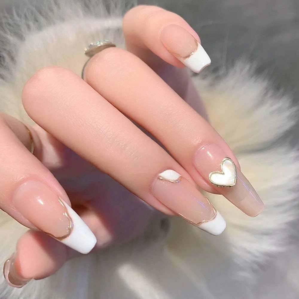 نگین های براق قلب هلویی لوکس، زیورآلات ناخن، لوازم جانبی مانیکور، دکوراسیون سه بعدی ناخن (نقره ای)