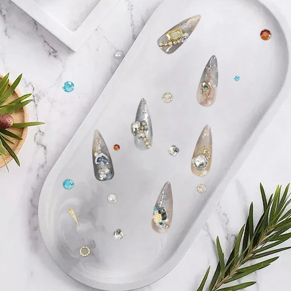 نگین های طراحی ناخن، مجموعه نگین های سه بعدی طراحی ناخن، نگین های درخشان ترکیبی، اشکال مختلف، الماس های فلزی طراحی ناخن، مروارید، جواهرات کریستالی برای دختران و زنان، کیت تزئینات صنایع دستی طراحی ناخن DIY نگین های طراحی ناخن، مجموعه نگین های سه بعدی طراحی ناخن، نگین های درخشان ترکیبی، اشکال مختلف، الماس های فلزی طراحی ناخن، مروارید، جواهرات کریستالی برای دختران و زنان، کیت تزئینات صنایع دستی طراحی ناخن DIY
