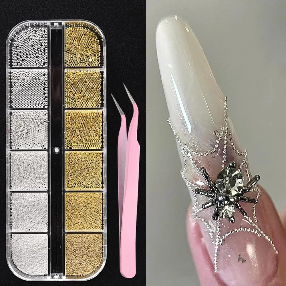 نگین های هنری ناخن سه بعدی در اندازه های مختلف، طلایی و نقره ای، مهره های کوچک فلزی خاویاری، پرچ های توپی ناخن، جواهرات برای زنان و دختران، لوازم مانیکور ناخن، تزئینات صنایع دستی DIY نگین های هنری ناخن سه بعدی در اندازه های مختلف، طلایی و نقره ای، مهره های کوچک فلزی خاویاری، پرچ های توپی ناخن، جواهرات برای زنان و دختران، لوازم مانیکور ناخن، تزئینات صنایع دستی DIY