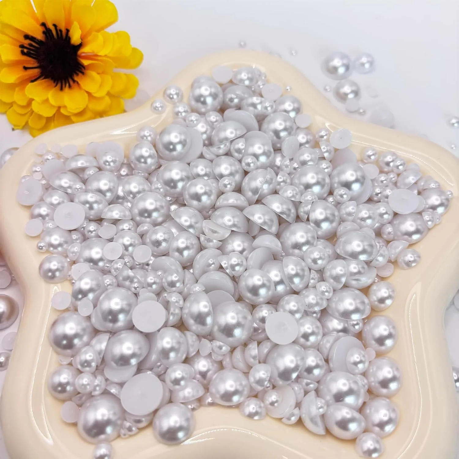 150 گرم مروارید تخت پشت سفید 3 تا 14 میلیمتری، مرواریدهای ABS نیمگرد بژ برای صنایع دستی DIY، هنر ناخن، ساخت جواهرات 150 گرم مروارید تخت پشت سفید 3 تا 14 میلیمتری، مرواریدهای ABS نیمگرد بژ برای صنایع دستی DIY، هنر ناخن، ساخت جواهرات